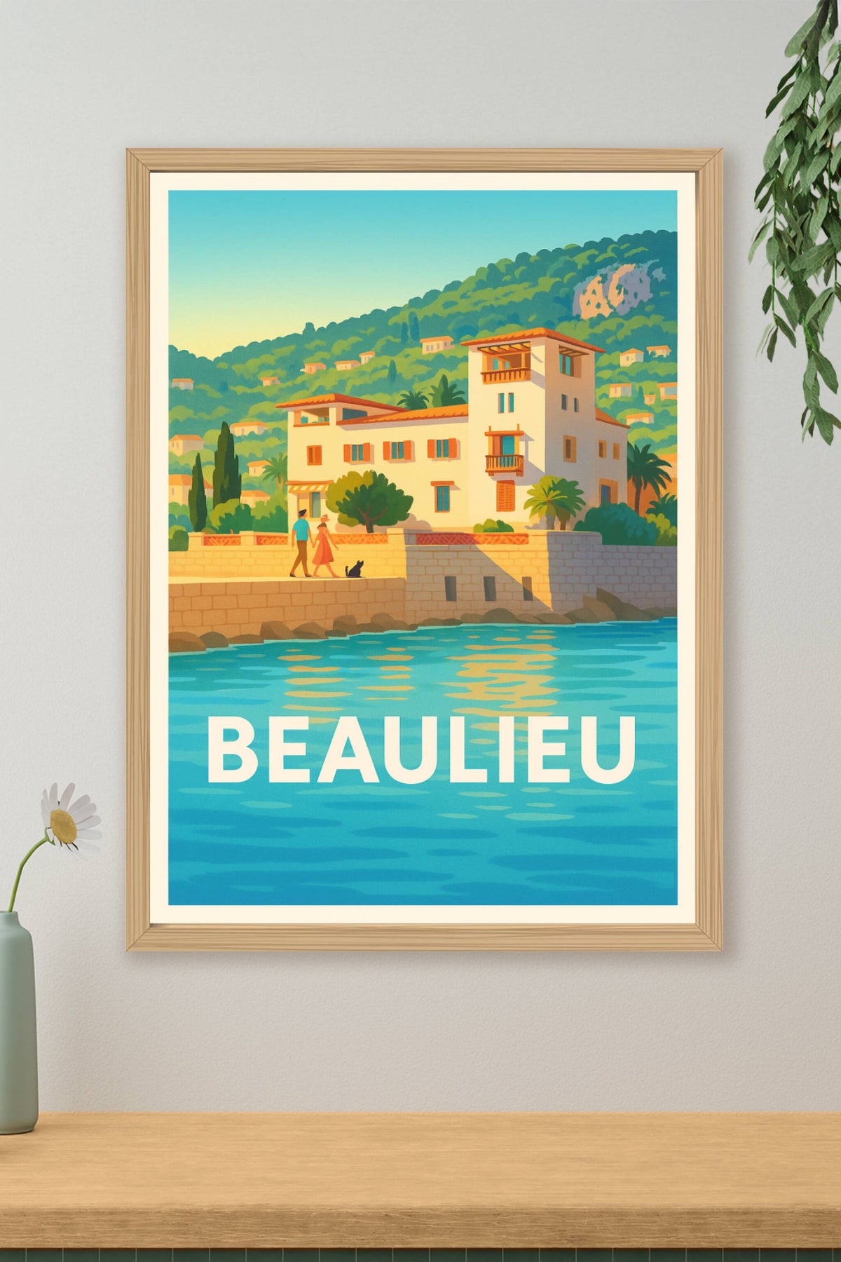 Affiche Beaulieu — Évasion au bord de la Méditerranée · poster d'art de Beaulieu