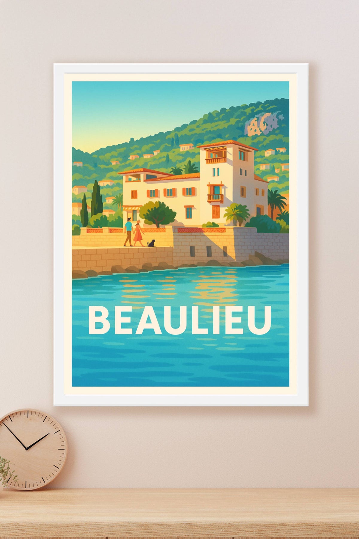 Affiche Beaulieu — Évasion au bord de la Méditerranée · poster d'art de Beaulieu