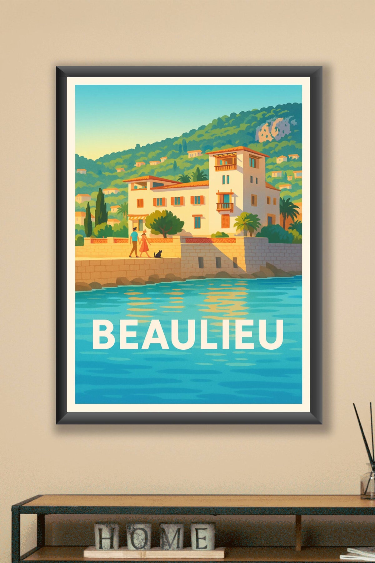 Affiche Beaulieu — Évasion au bord de la Méditerranée · poster d'art de Beaulieu