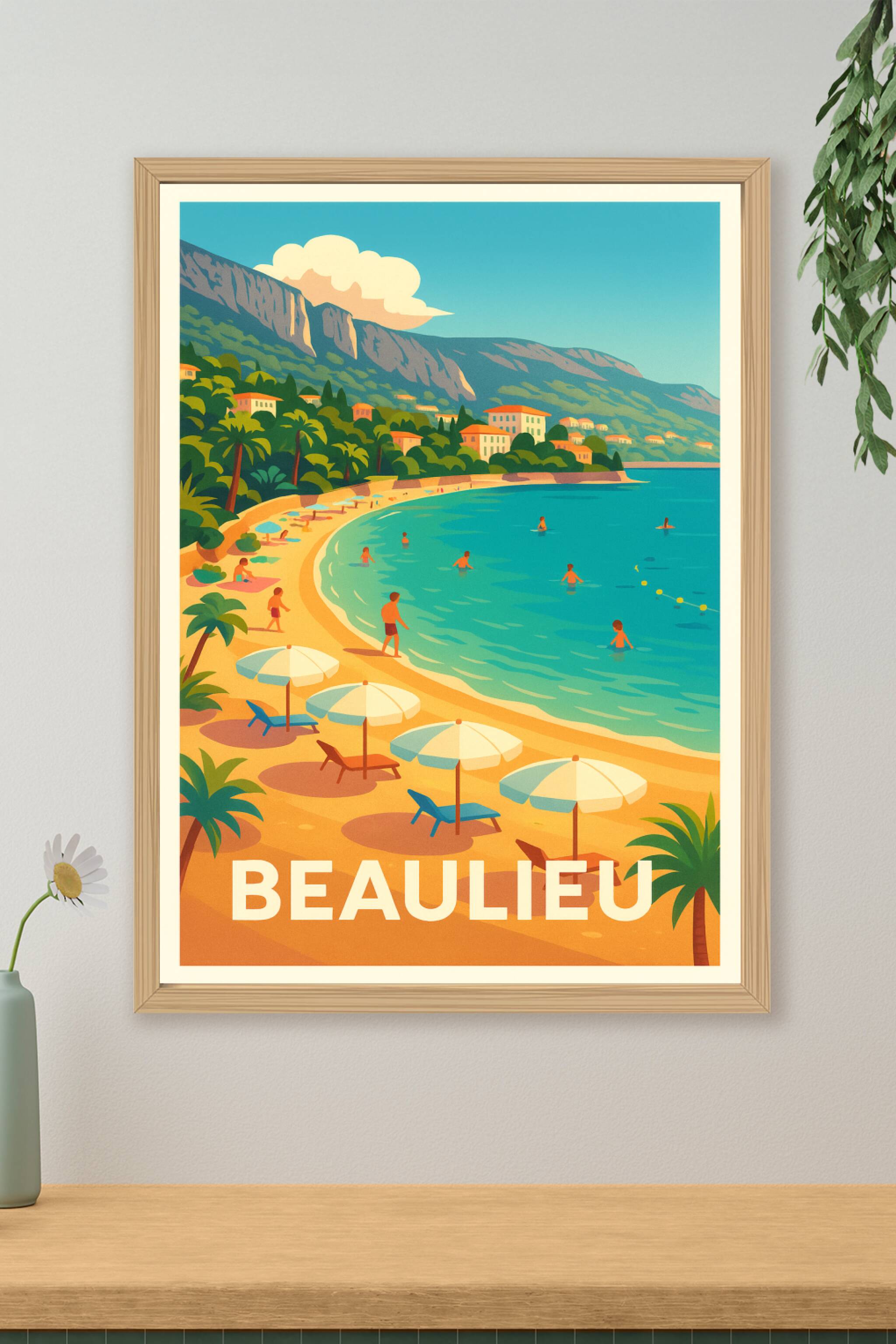 Affiche de Beaulieu - Plongez dans le charme azuréen