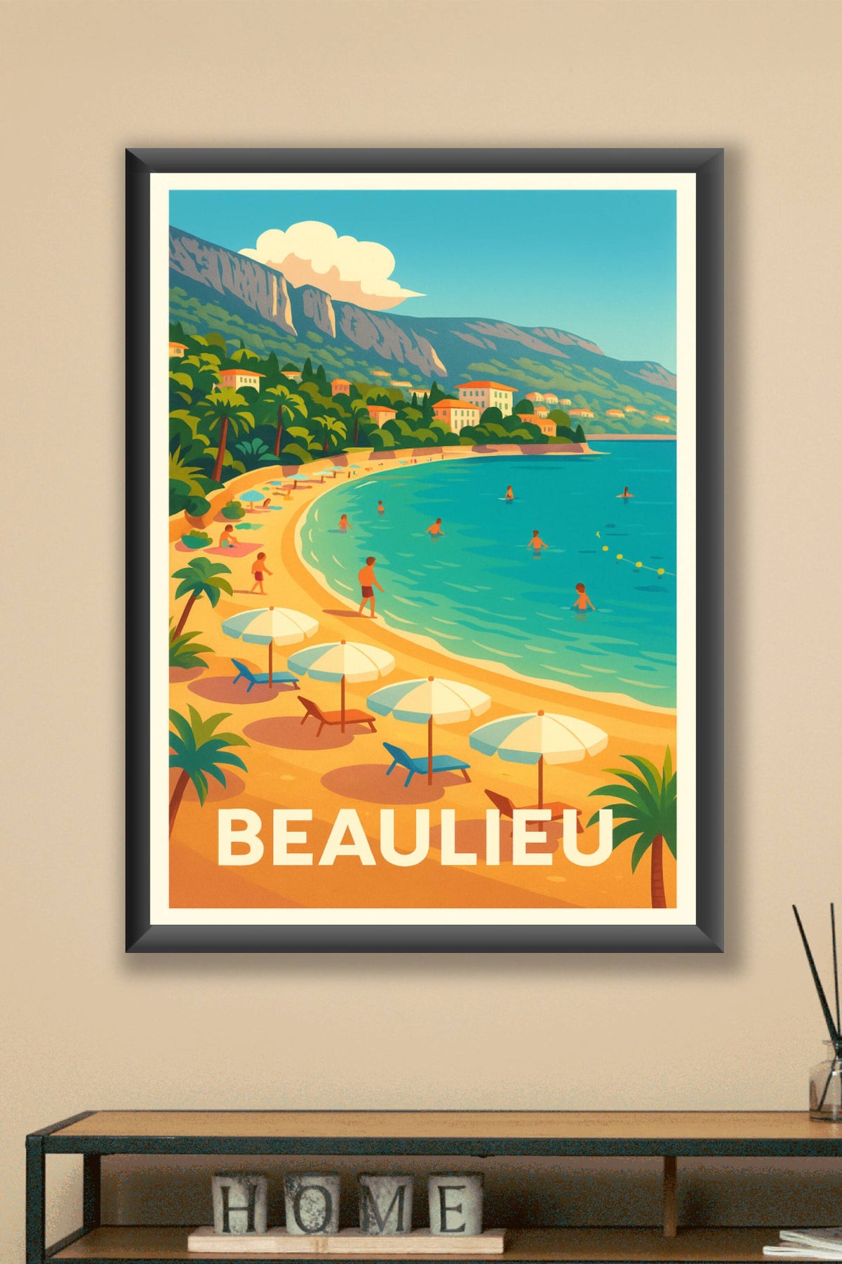 Affiche Beaulieu — Plongez dans le charme azuréen · poster d'art de Beaulieu