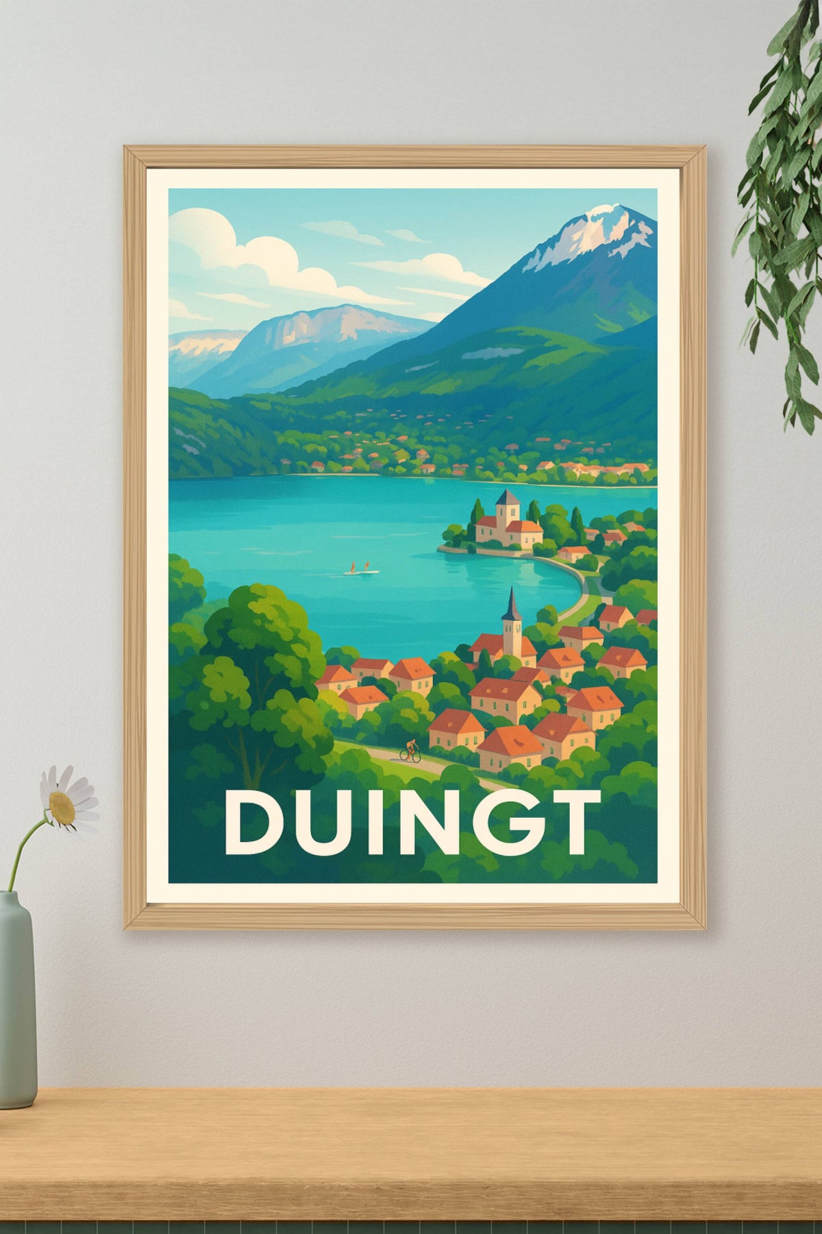 Affiche Duingt — Charme paisible au cœur des Alpes · poster d'art de Duingt