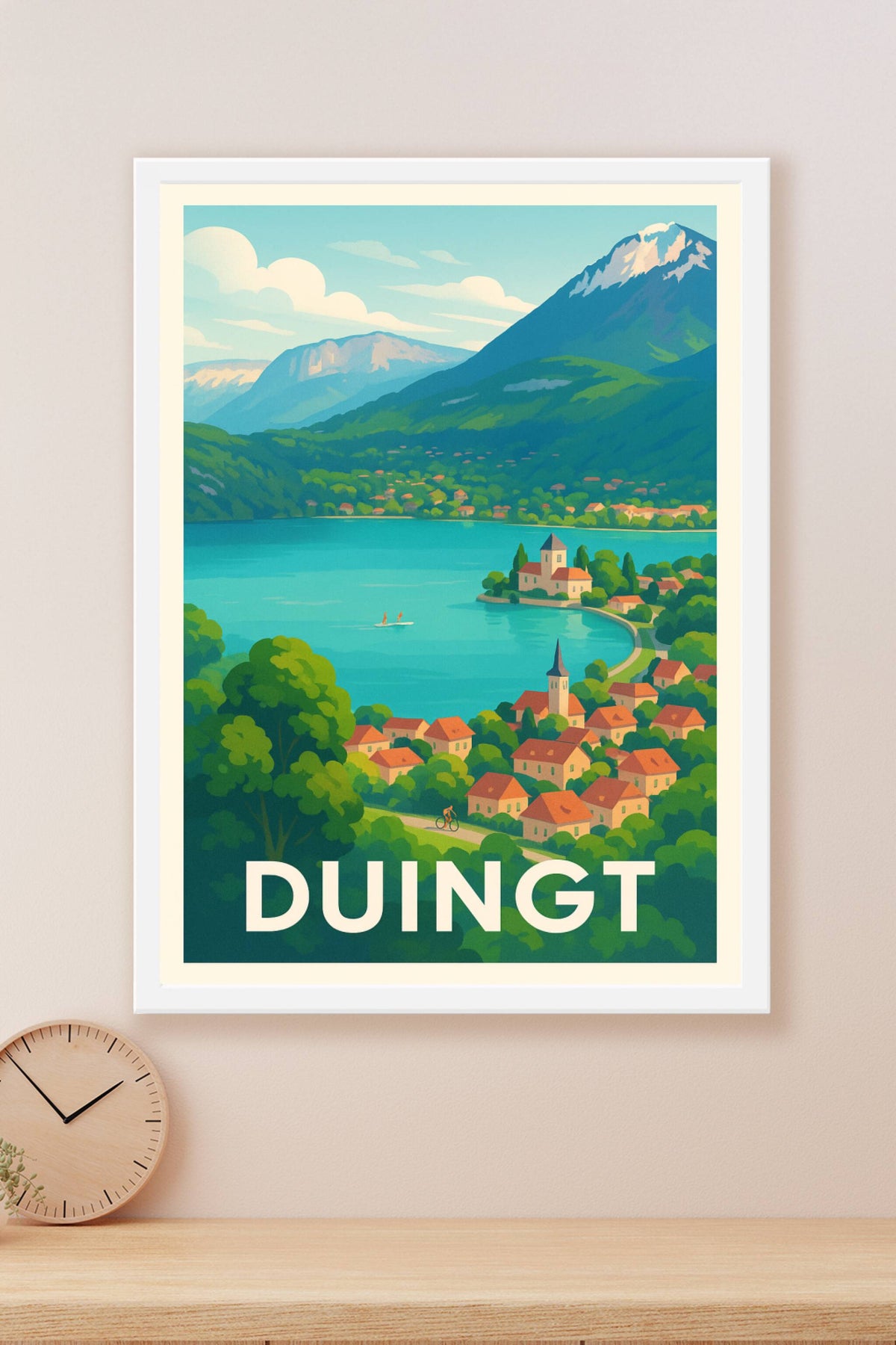 Affiche Duingt — Charme paisible au cœur des Alpes · poster d'art de Duingt