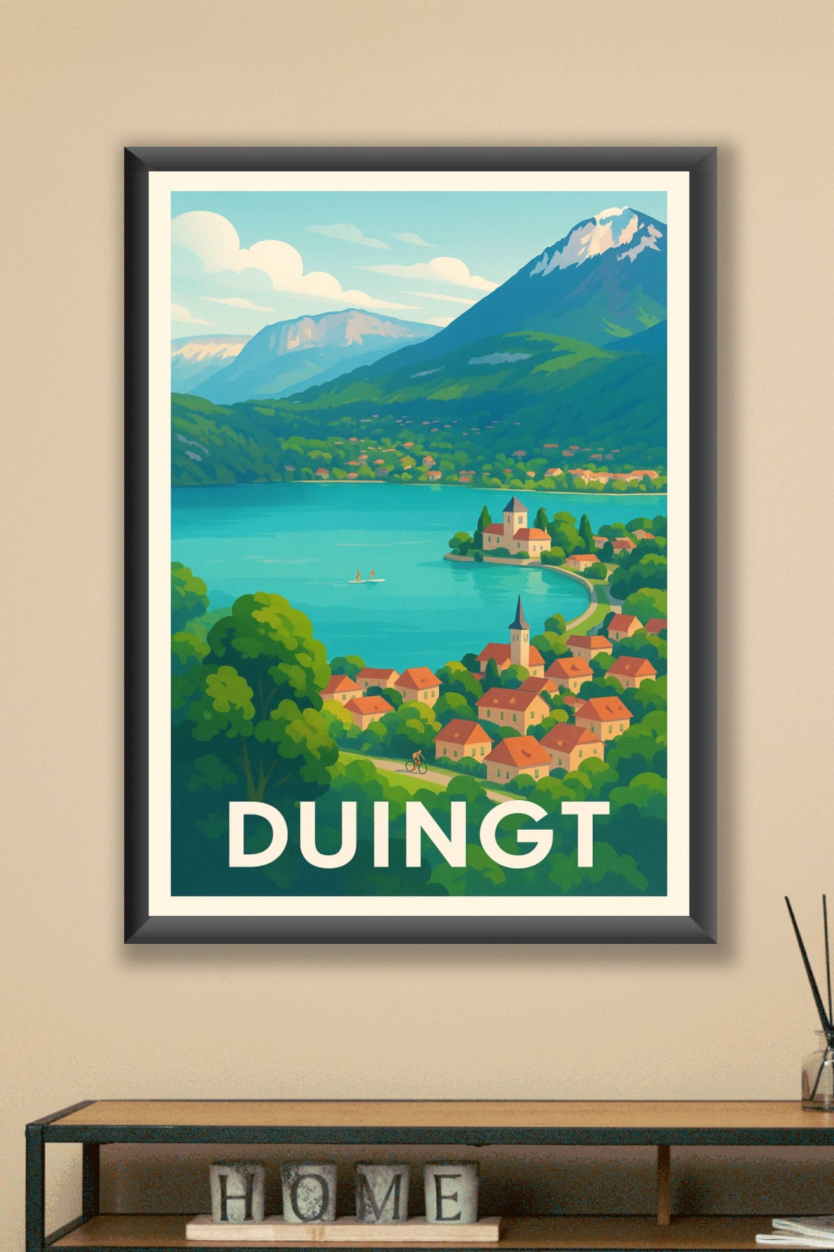 Affiche Duingt — Charme paisible au cœur des Alpes · poster d'art de Duingt
