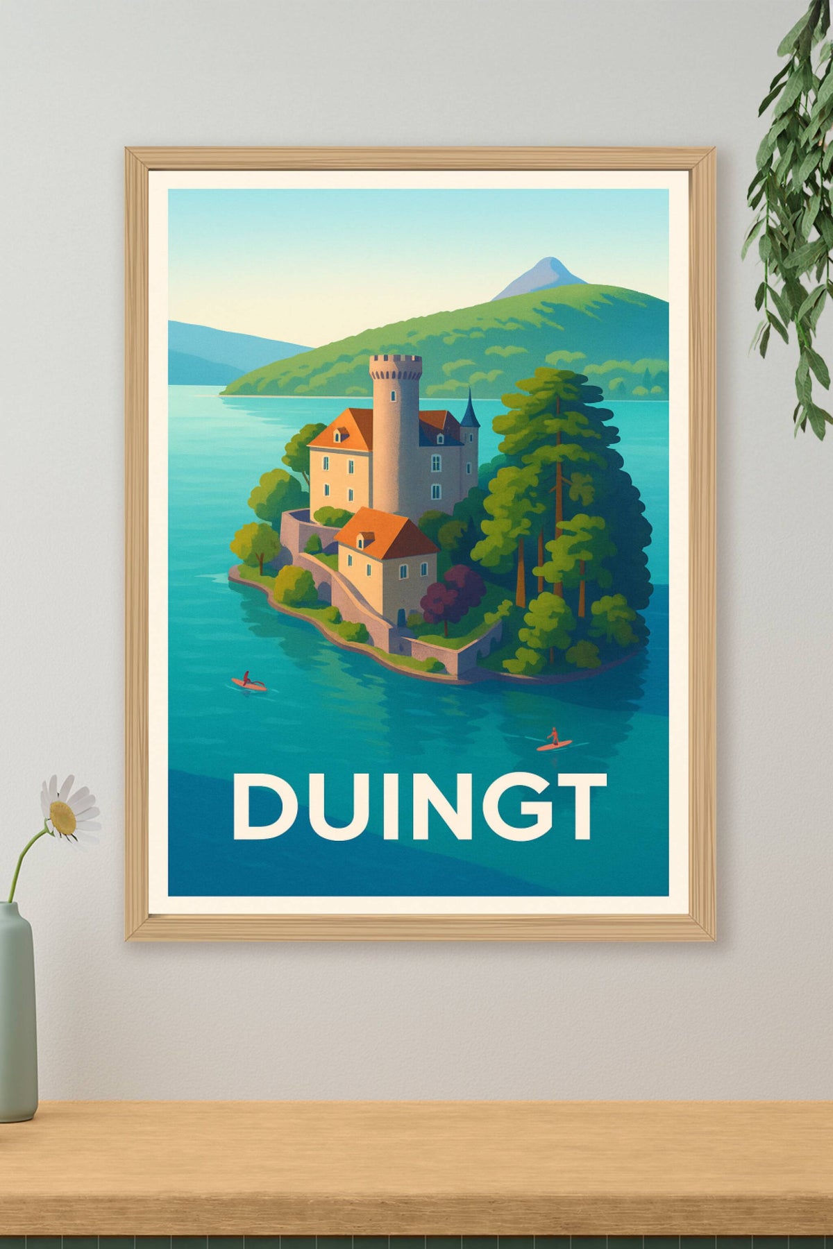 Affiche Duingt — Magnifique escapade au bord du lac · poster d'art de Duingt