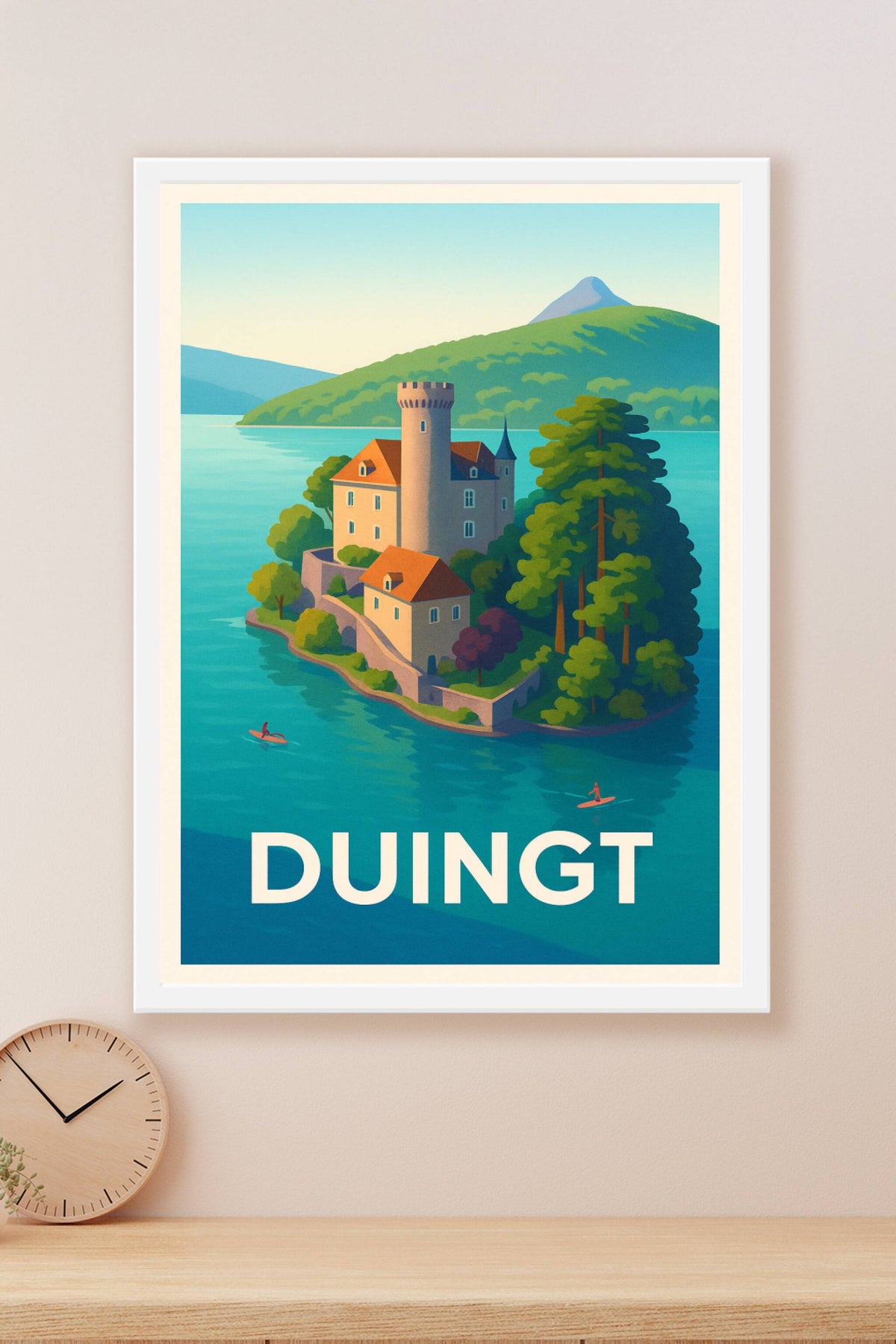 Affiche Duingt — Magnifique escapade au bord du lac · poster d'art de Duingt