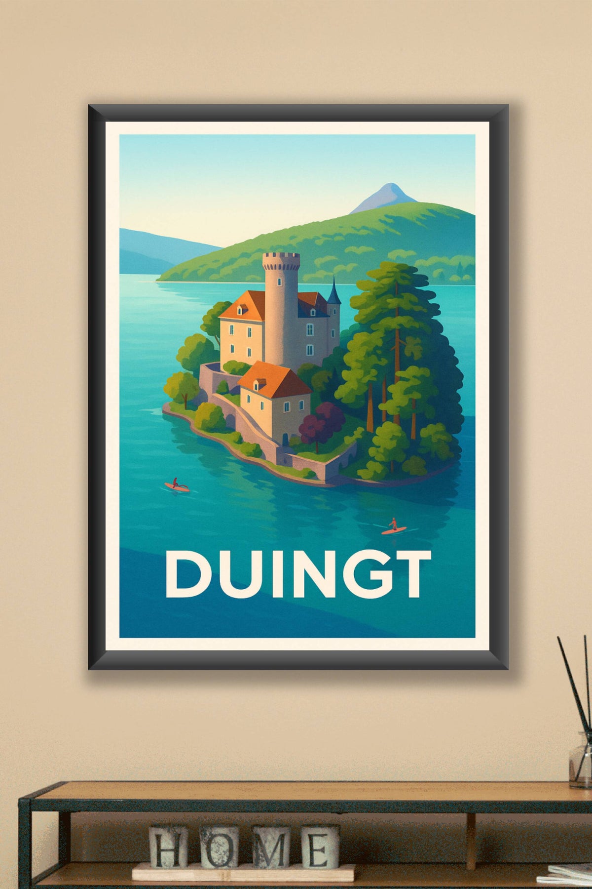 Affiche Duingt — Magnifique escapade au bord du lac · poster d'art de Duingt
