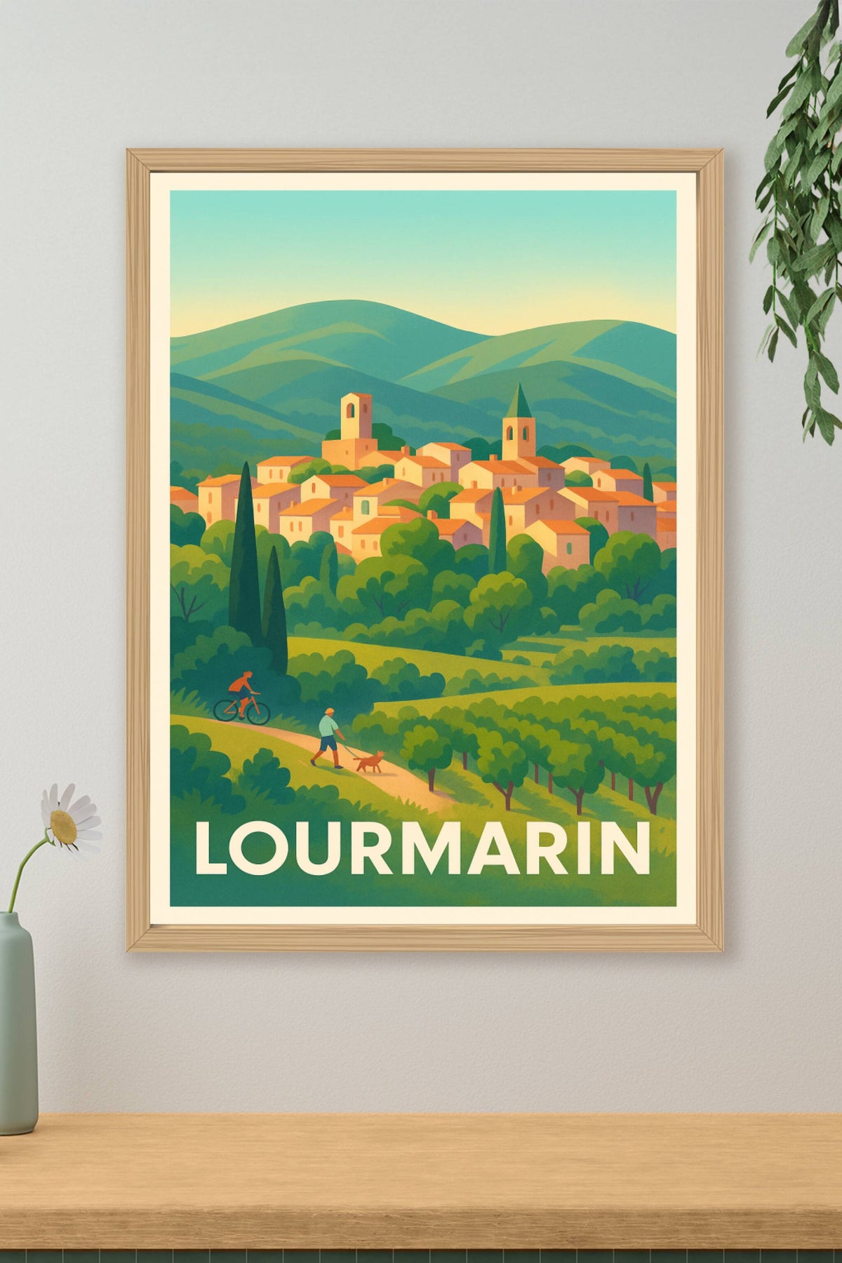 Affiche Lourmarin — L'évasion nature au cœur de la Provence · poster d'art de Lourmarin