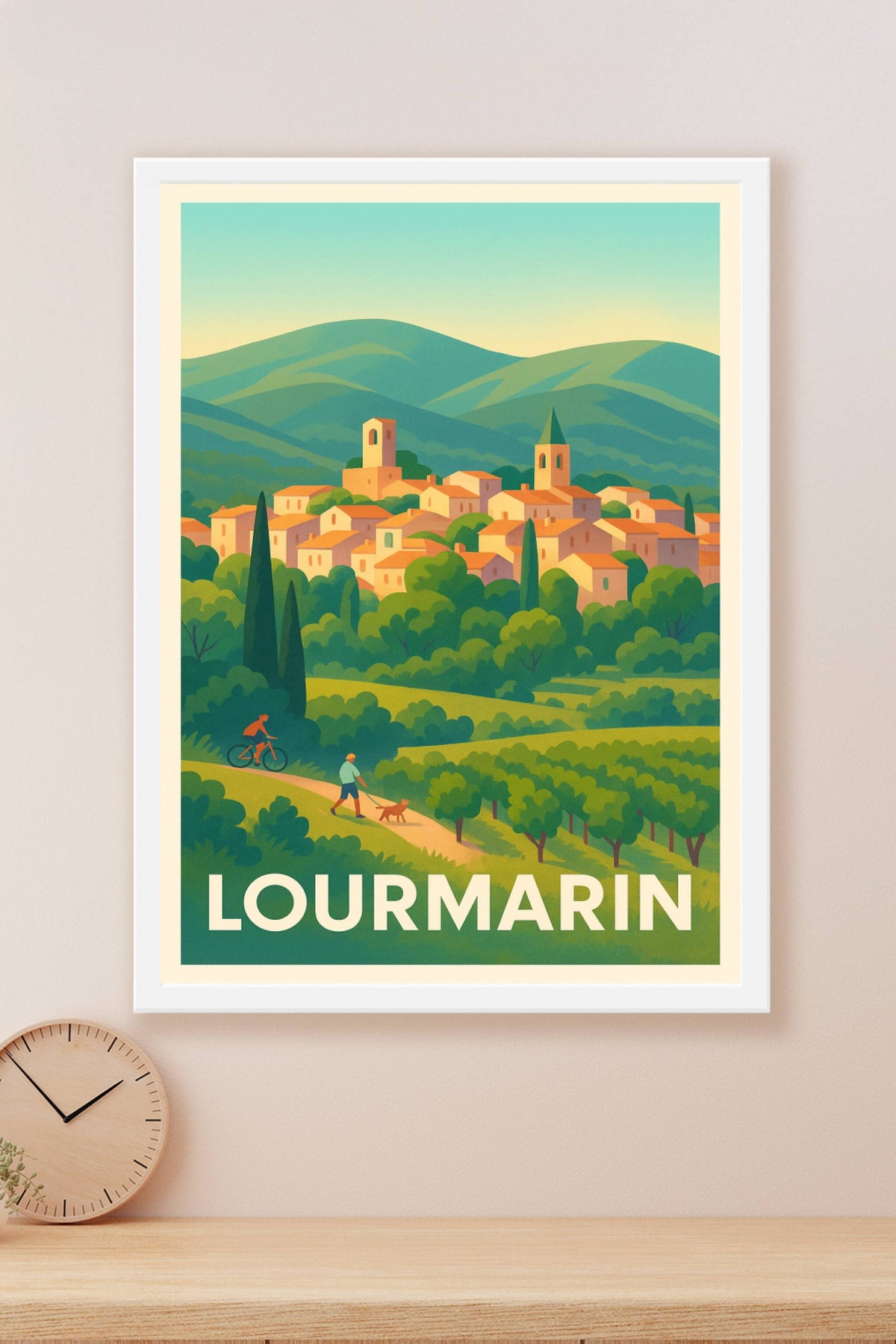 Affiche Lourmarin — L'évasion nature au cœur de la Provence · poster d'art de Lourmarin
