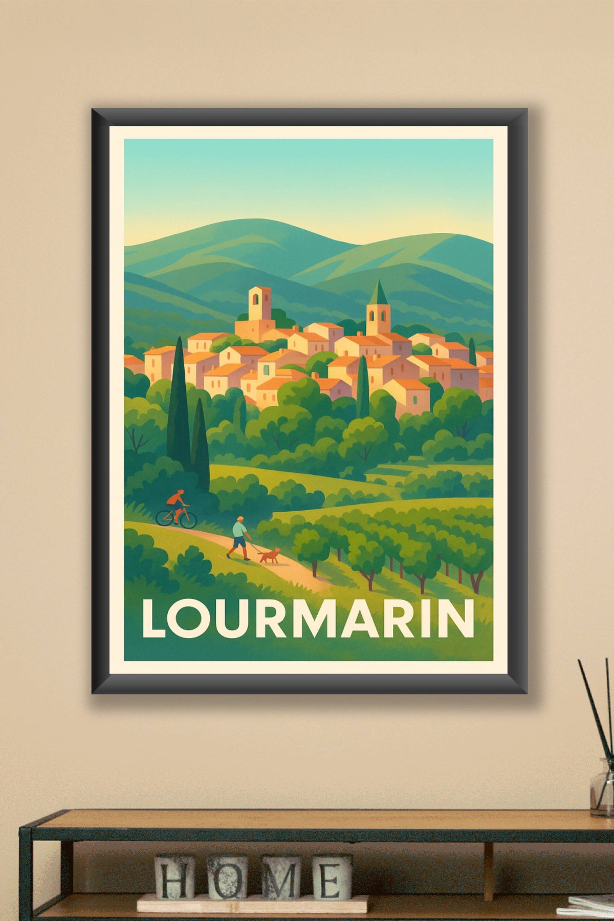 Affiche Lourmarin — L'évasion nature au cœur de la Provence · poster d'art de Lourmarin