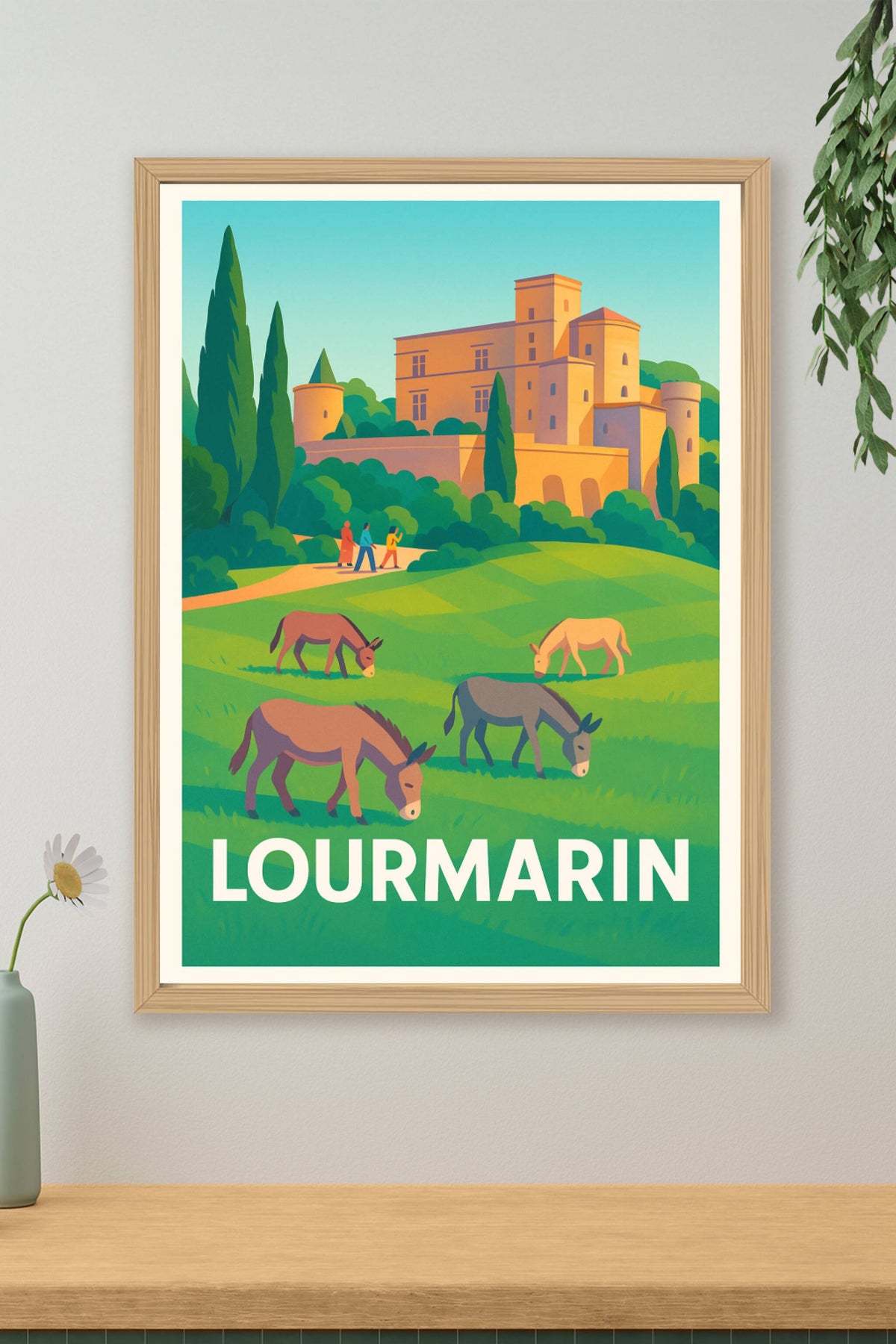 Affiche Lourmarin — Charme Provençal et Nature Authentique · poster d'art de Lourmarin