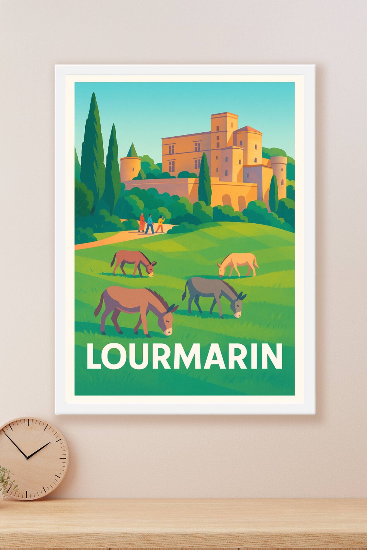 Affiche Lourmarin — Charme Provençal et Nature Authentique · poster d'art de Lourmarin