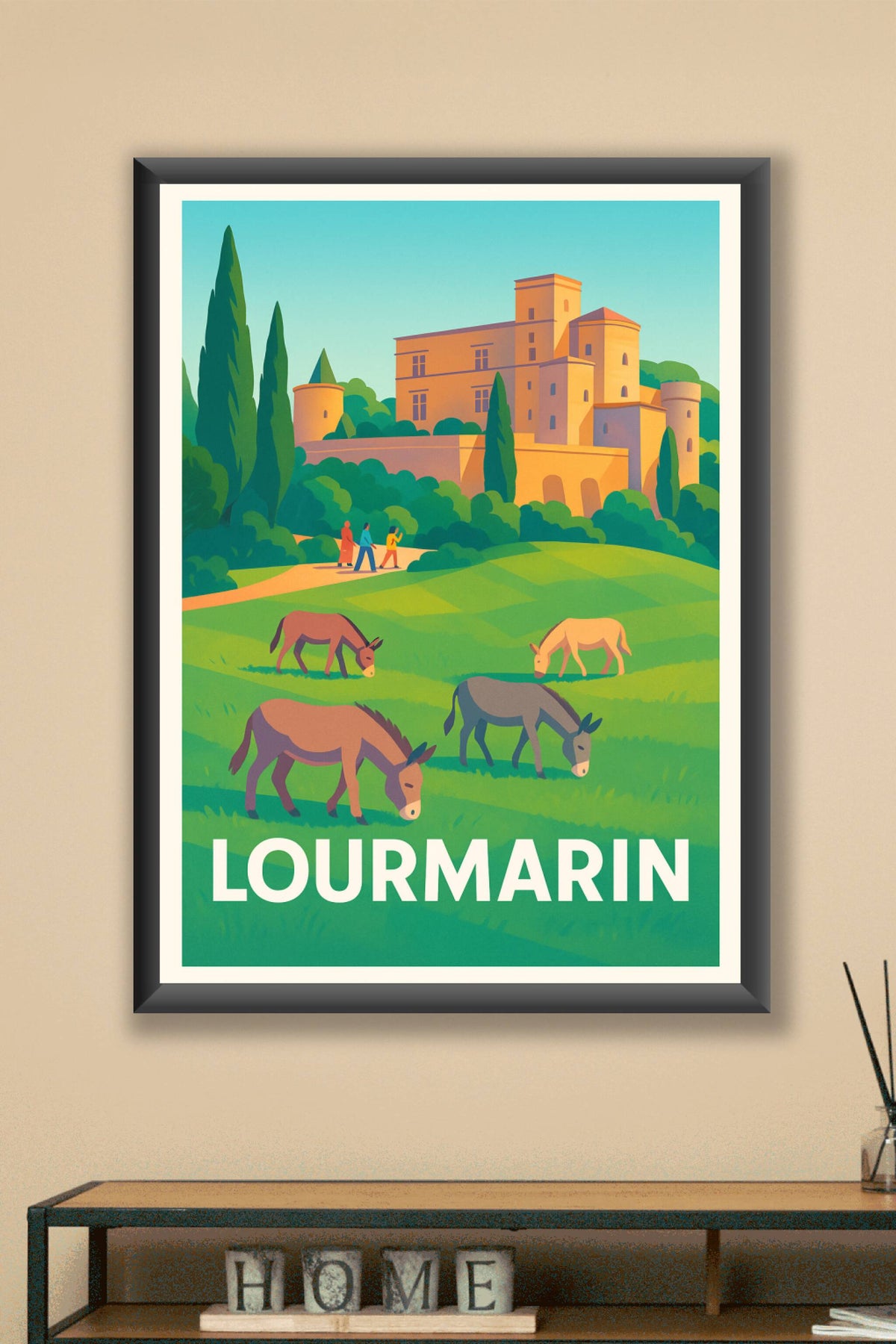 Affiche Lourmarin — Charme Provençal et Nature Authentique · poster d'art de Lourmarin