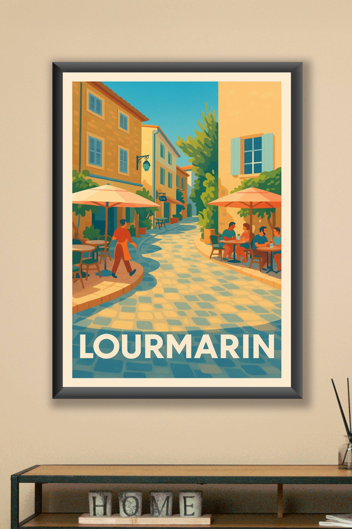 Affiche Lourmarin — Charme et douceur de vivre en Provence · poster d'art de Lourmarin