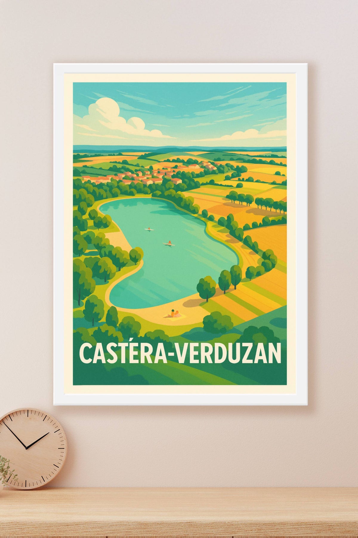 Affiche Castéra-Verduzan — Havre de paix et nature préservée · poster d'art de Castéra-Verduzan