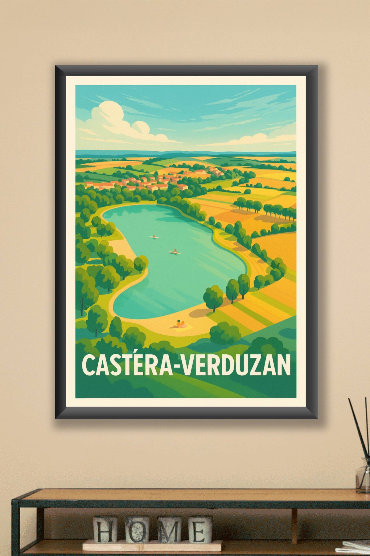 Affiche Castéra-Verduzan — Havre de paix et nature préservée · poster d'art de Castéra-Verduzan