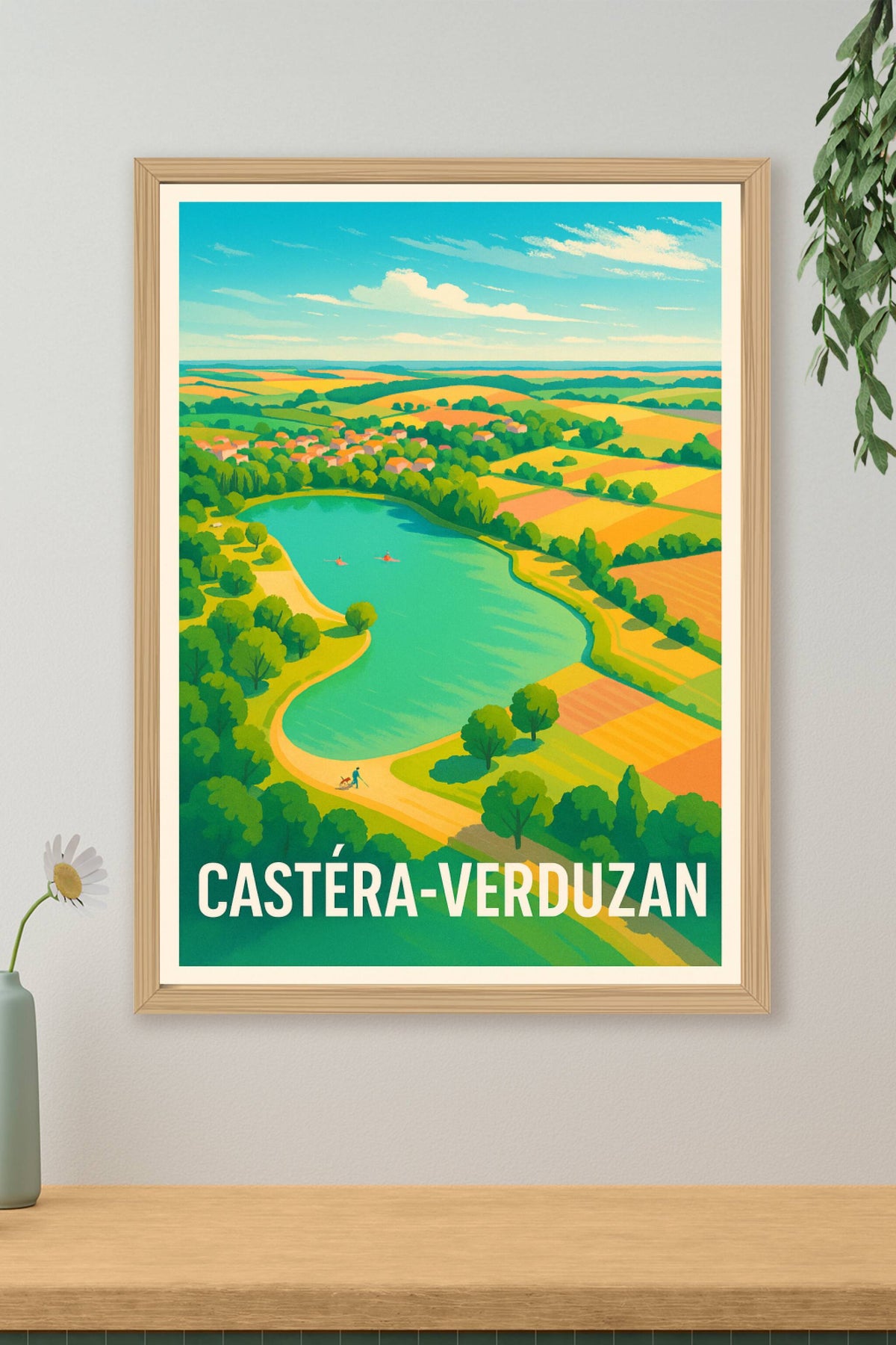Affiche Castéra-Verduzan — Évasion bucolique au cœur de la nature · poster d'art de Castéra-Verduzan