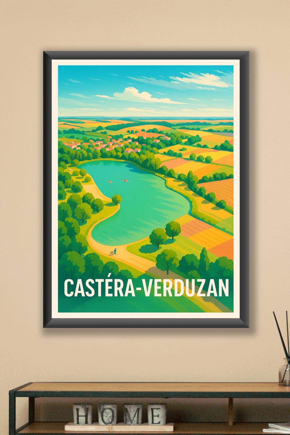 Affiche Castéra-Verduzan — Évasion bucolique au cœur de la nature · poster d'art de Castéra-Verduzan
