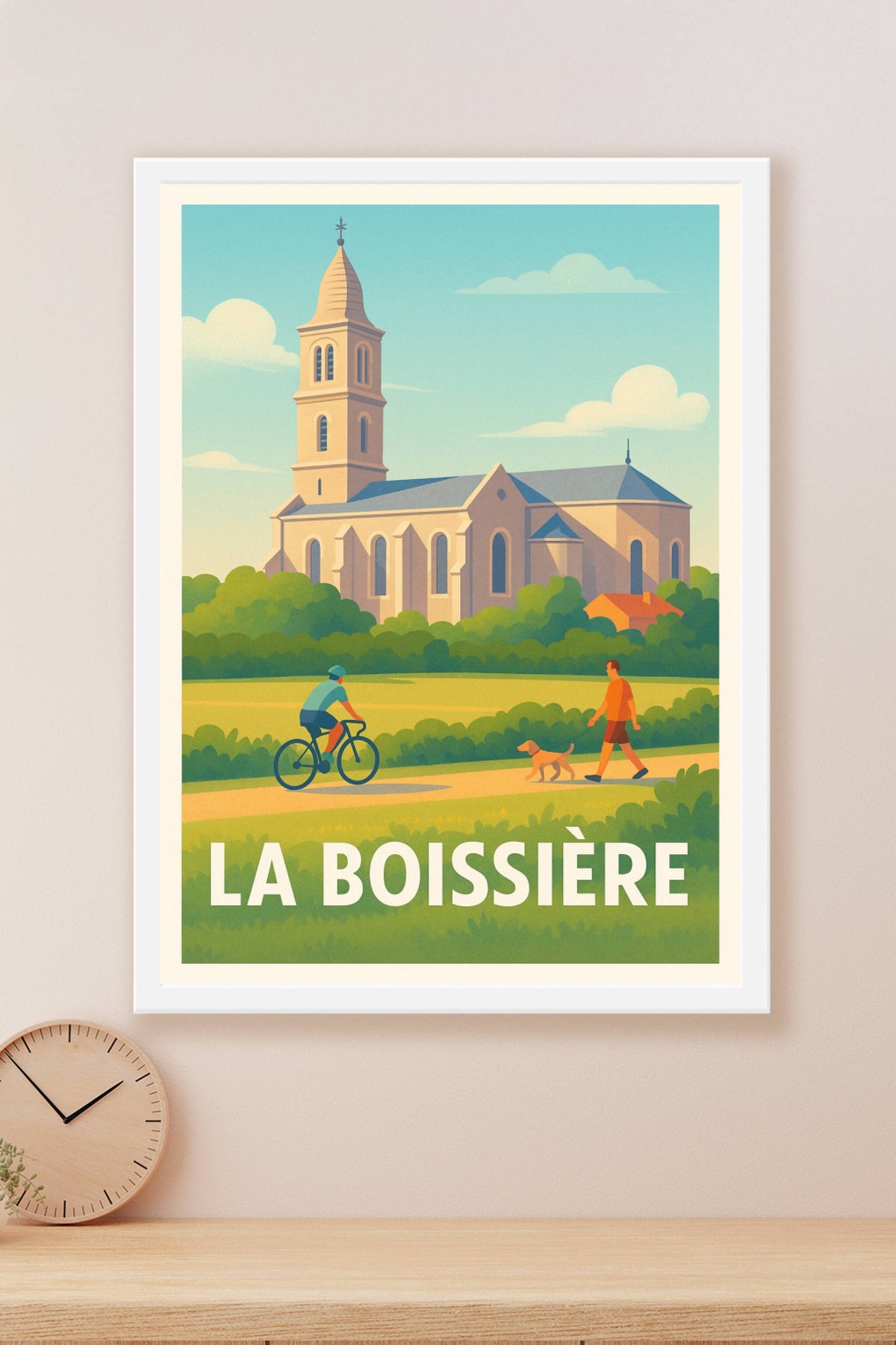 Affiche La Boissière — Tranquillité et nature au cœur du village · poster d'art de La Boissière