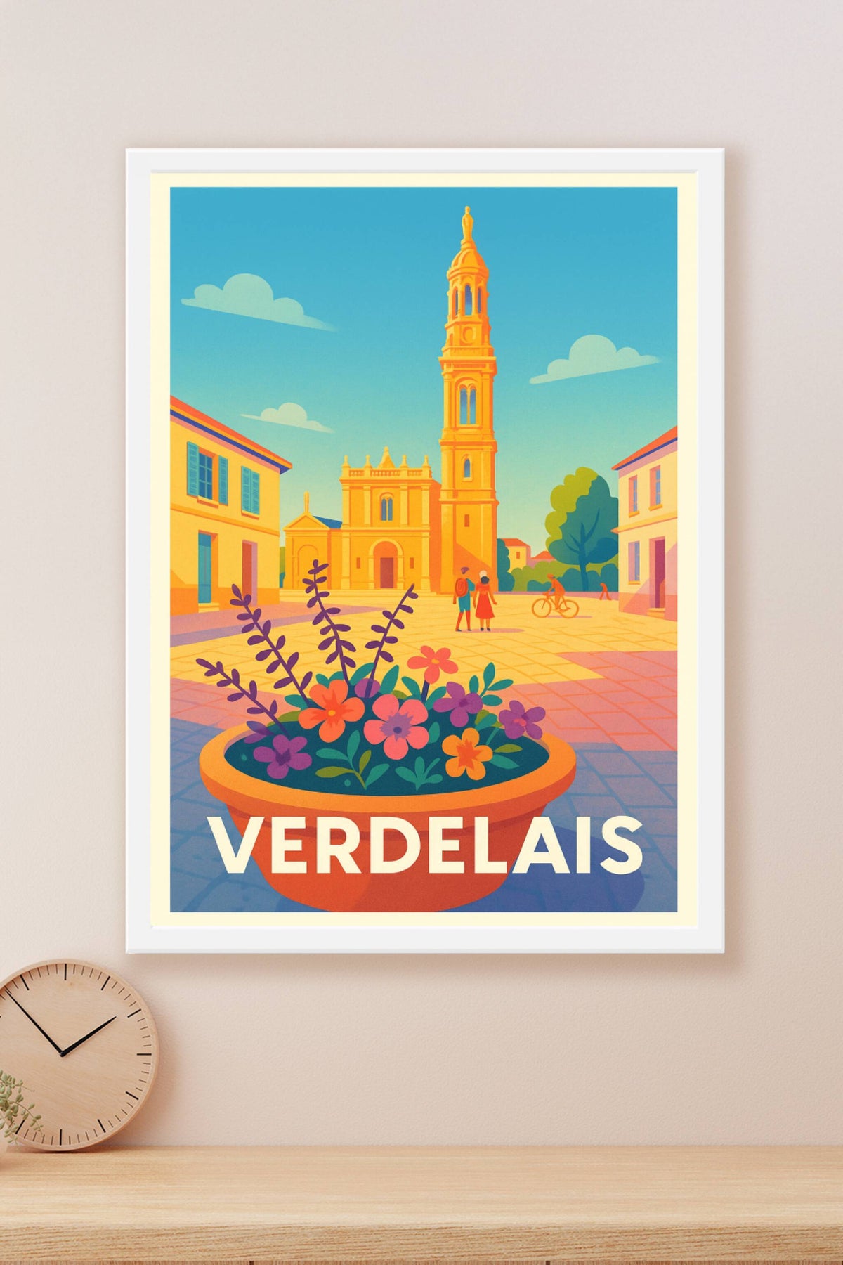 Affiche Verdelais — Charme et lumière en terrasse · poster d'art de Verdelais