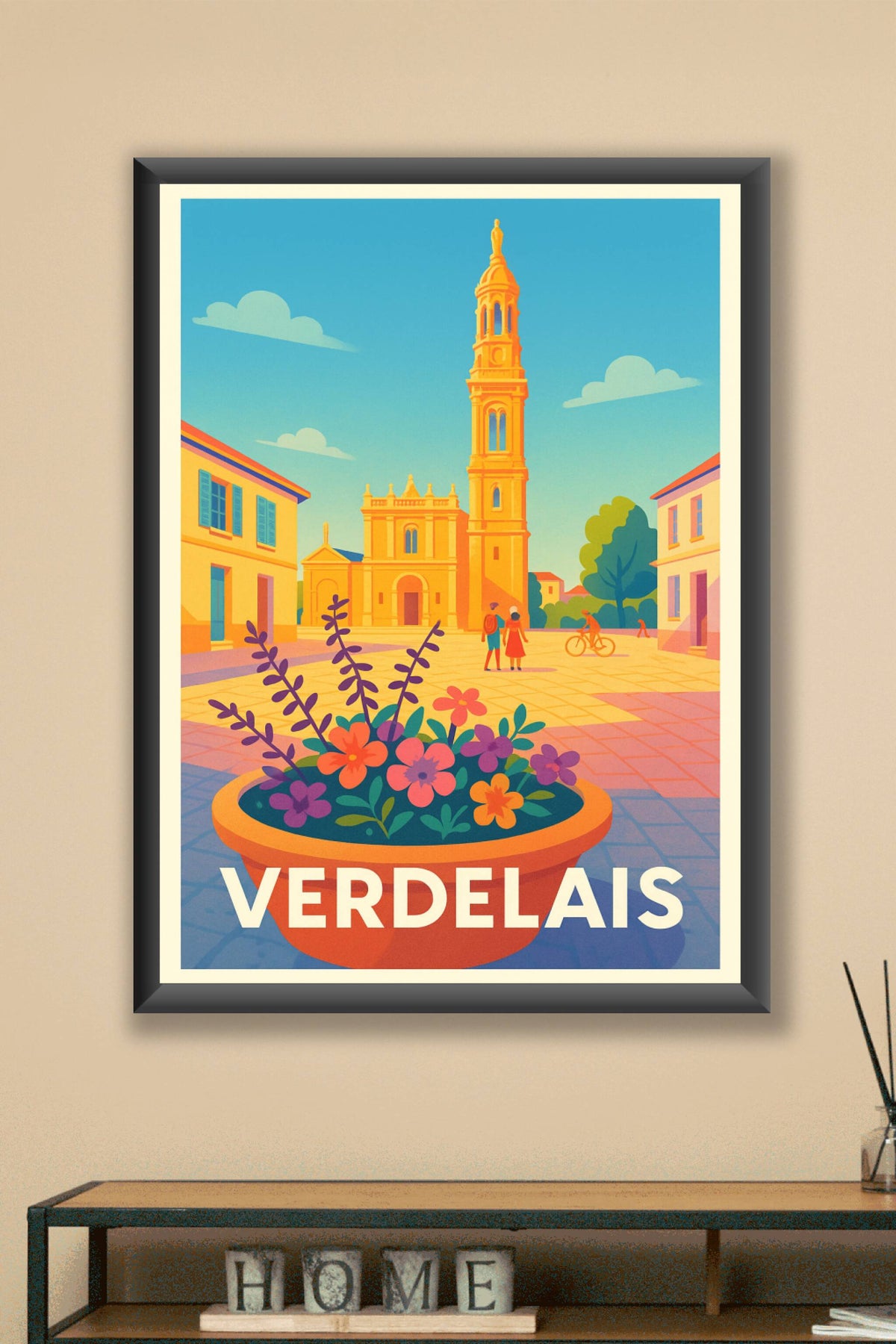 Affiche Verdelais — Charme et lumière en terrasse · poster d'art de Verdelais