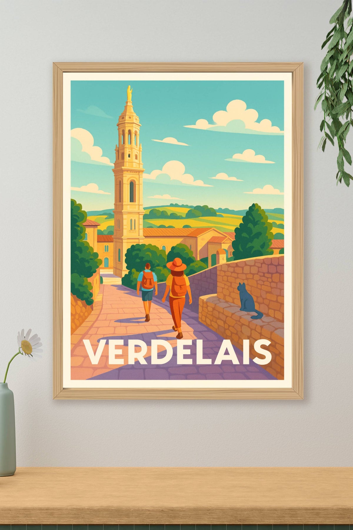 Affiche Verdelais — Une promenade au cœur du patrimoine · poster d'art de Verdelais