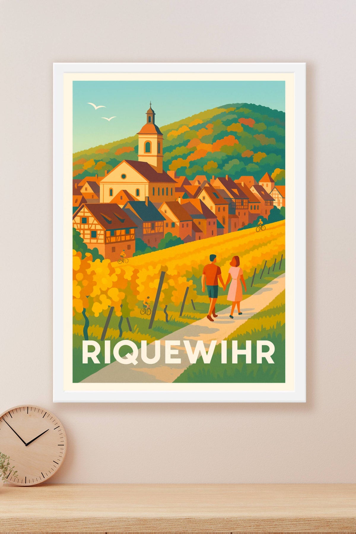 Affiche Riquewihr — Charme pittoresque au cœur des vignobles · poster d'art de Riquewihr