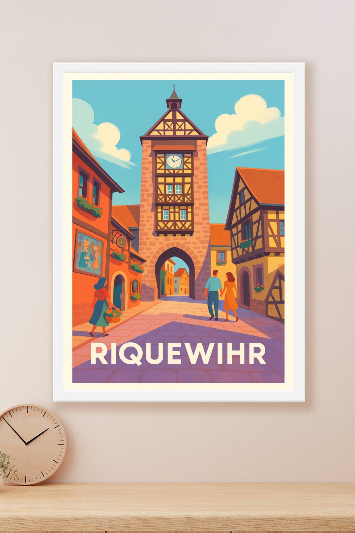 Affiche Riquewihr — Charme médiéval au cœur de l'Alsace · poster d'art de Riquewihr