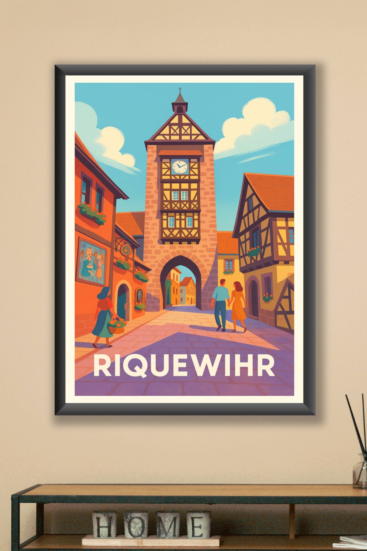 Affiche Riquewihr — Charme médiéval au cœur de l'Alsace · poster d'art de Riquewihr