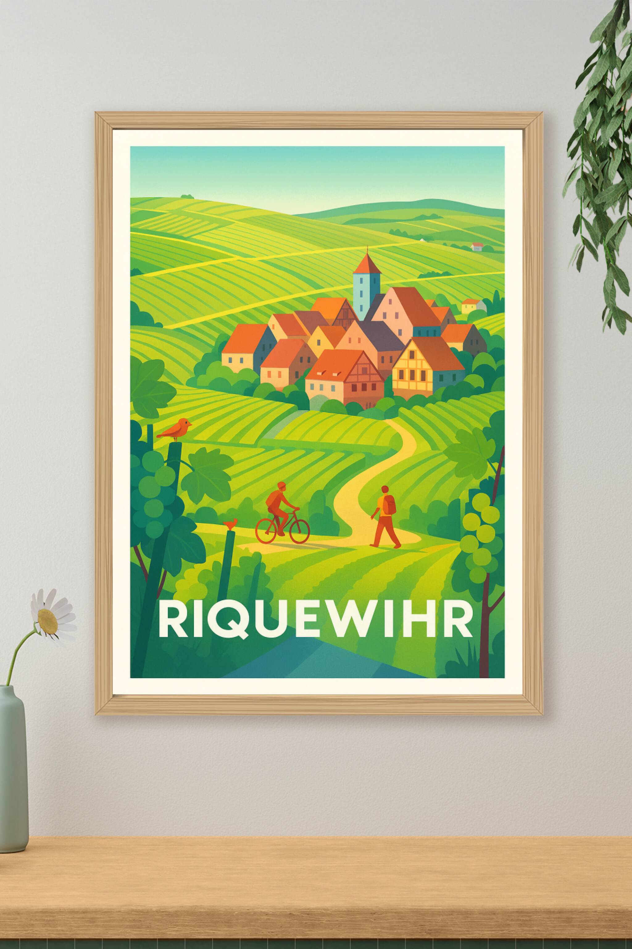 Affiche de Riquewihr - Charme authentique au cœur des vignobles