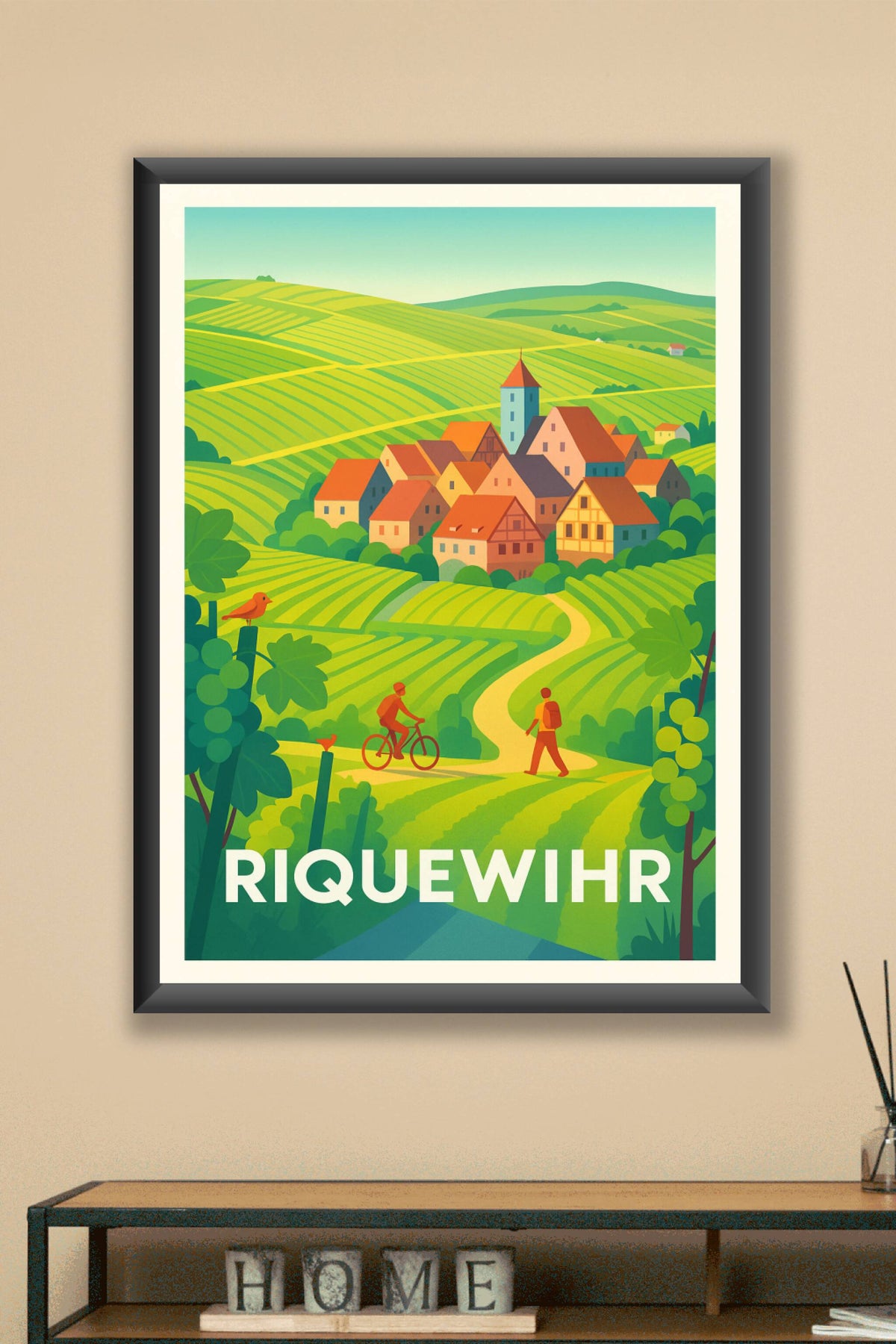Affiche Riquewihr — Charme authentique au cœur des vignobles · poster d'art de Riquewihr