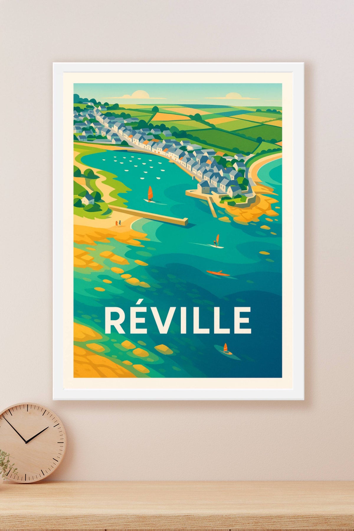 Affiche Réville — Charme authentique au bord de l'eau · poster d'art de Réville