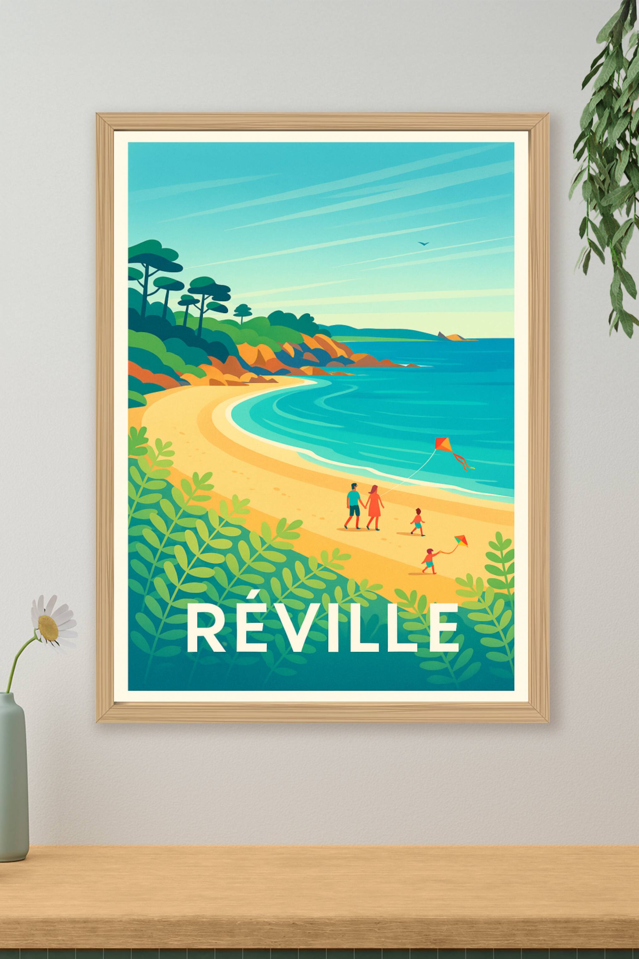 Affiche de Réville - Plages et douceur de vivre en bord de mer