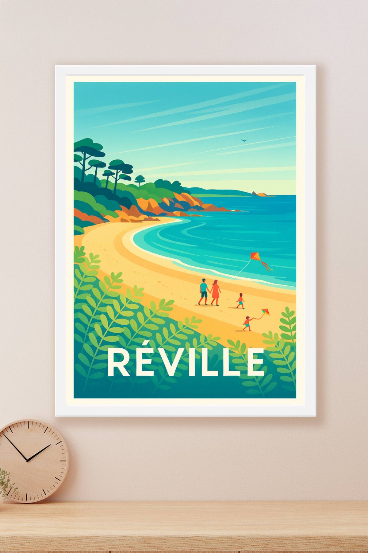 Affiche Réville — Plages et douceur de vivre en bord de mer · poster d'art de Réville