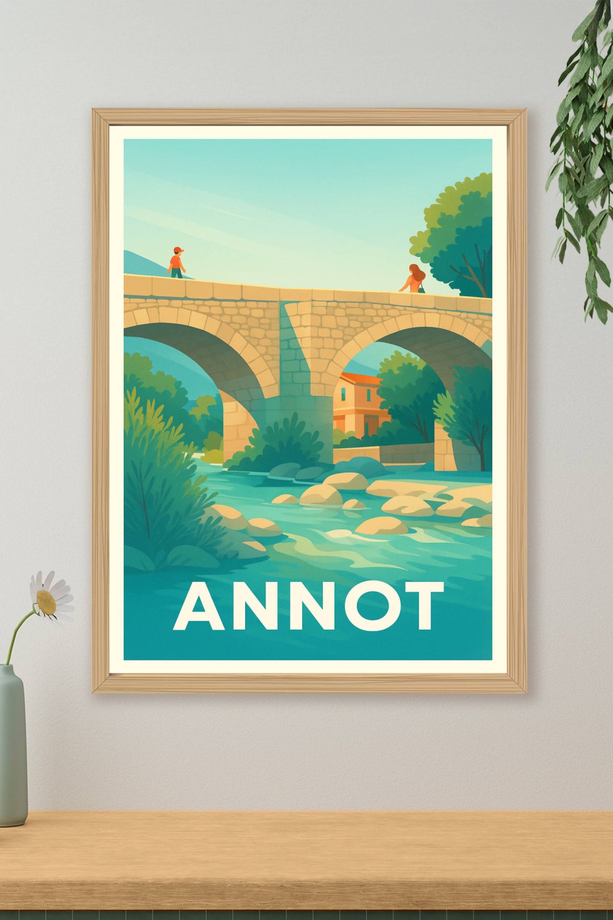 Affiche Annot — Charme méditerranéen au fil de l'eau · poster d'art de Annot