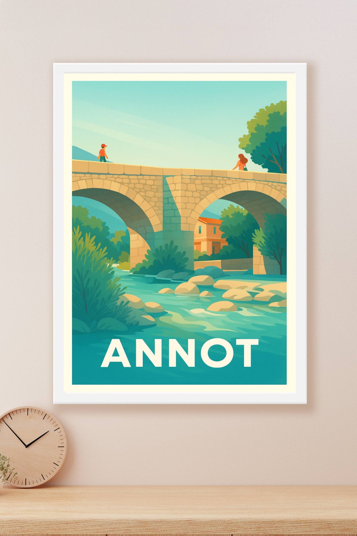 Affiche Annot — Charme méditerranéen au fil de l'eau · poster d'art de Annot