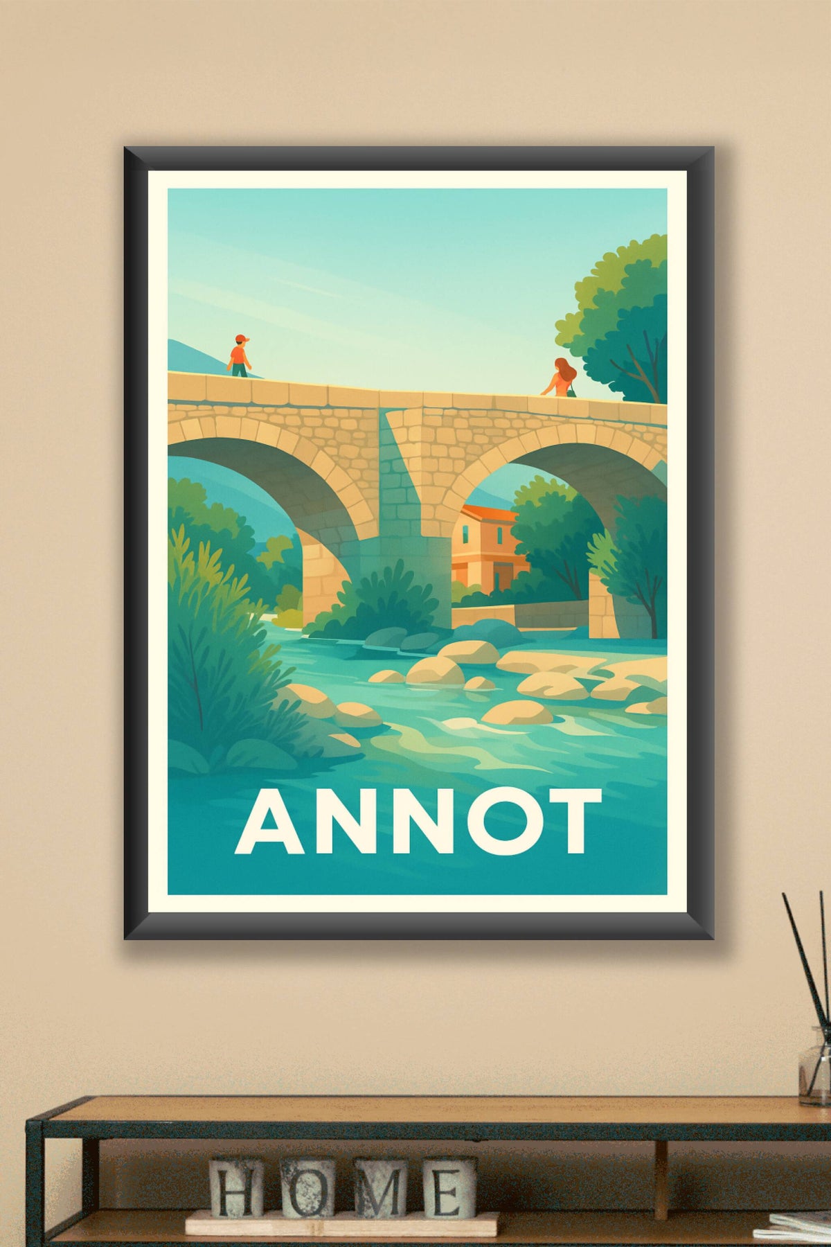 Affiche Annot — Charme méditerranéen au fil de l'eau · poster d'art de Annot