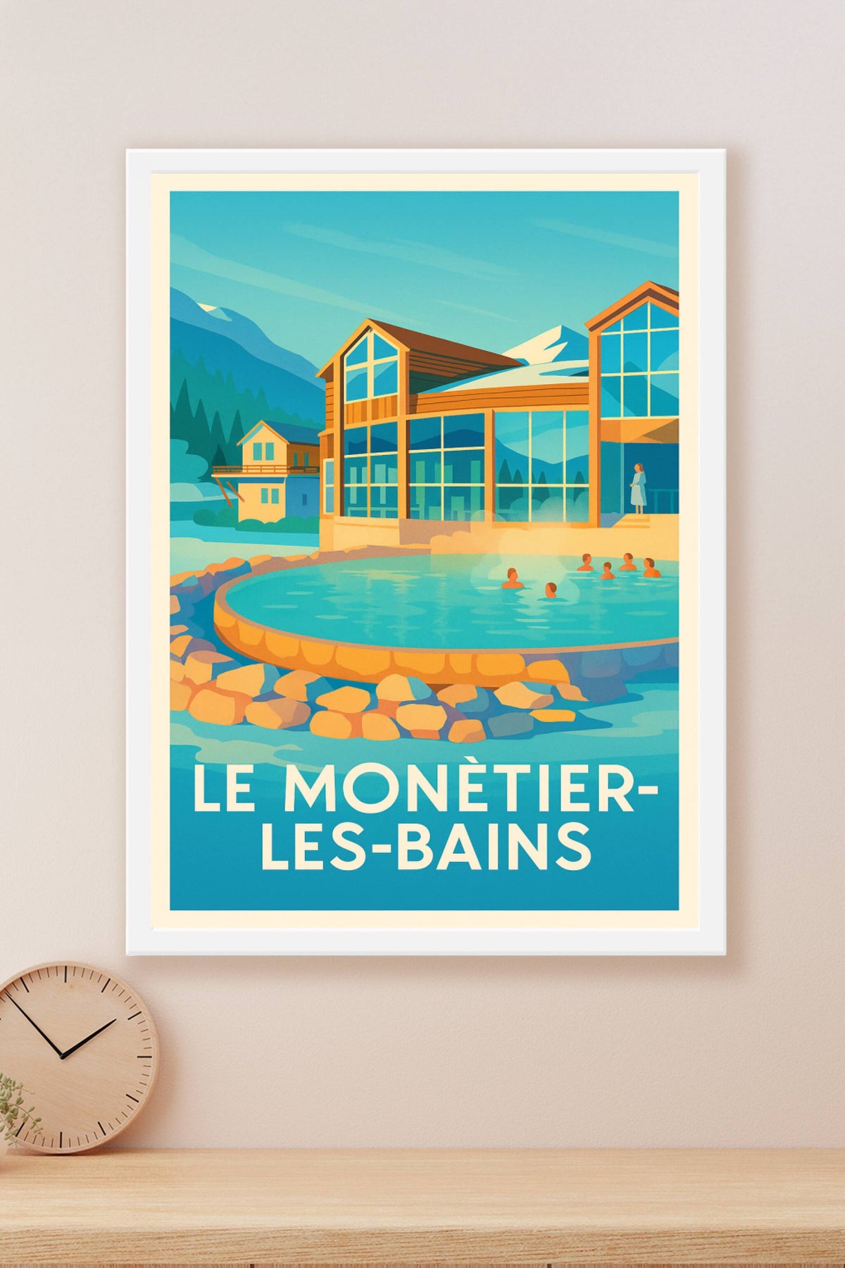 Affiche Le Monêtier-les-Bains — L'évasion thermale en montagne · poster d'art de Le Monêtier-les-Bains