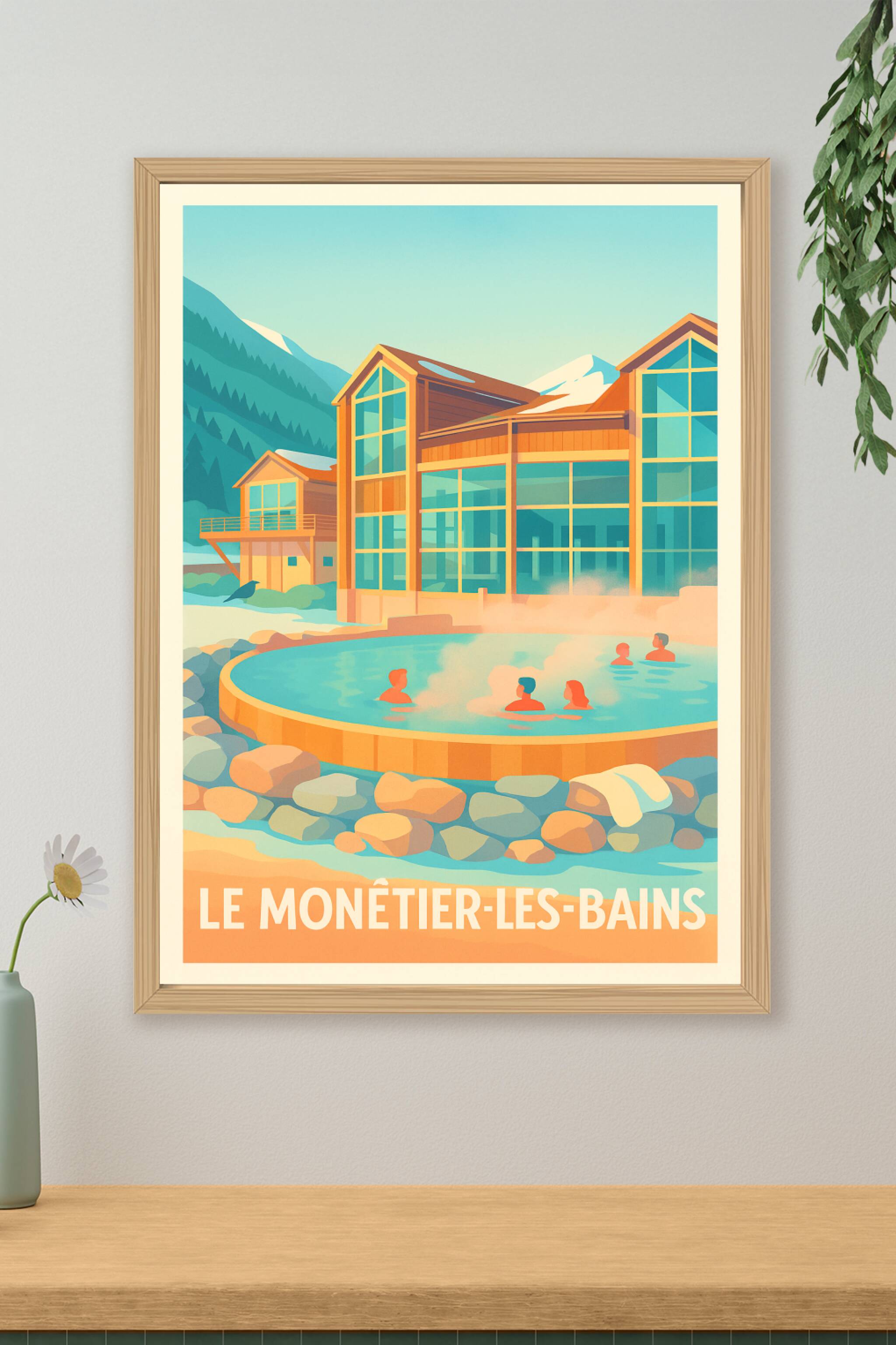 Affiche de Le Monêtier-les-Bains - Évasion thermale au cœur des Alpes