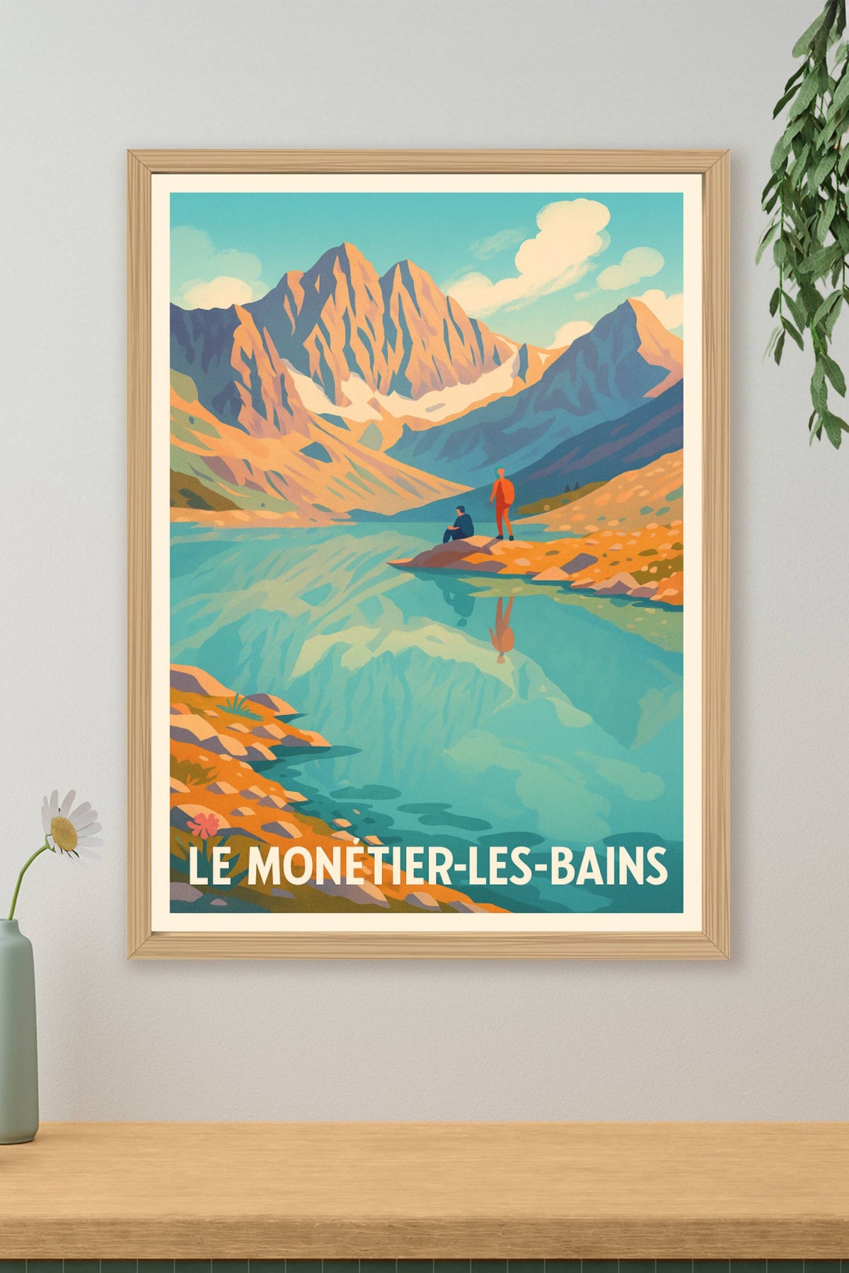 Affiche Le Monêtier-les-Bains — Nature et sérénité alpine · poster d'art de Le Monêtier-les-Bains