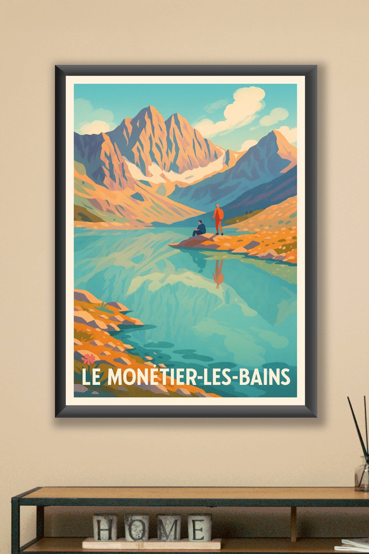 Affiche Le Monêtier-les-Bains — Nature et sérénité alpine · poster d'art de Le Monêtier-les-Bains