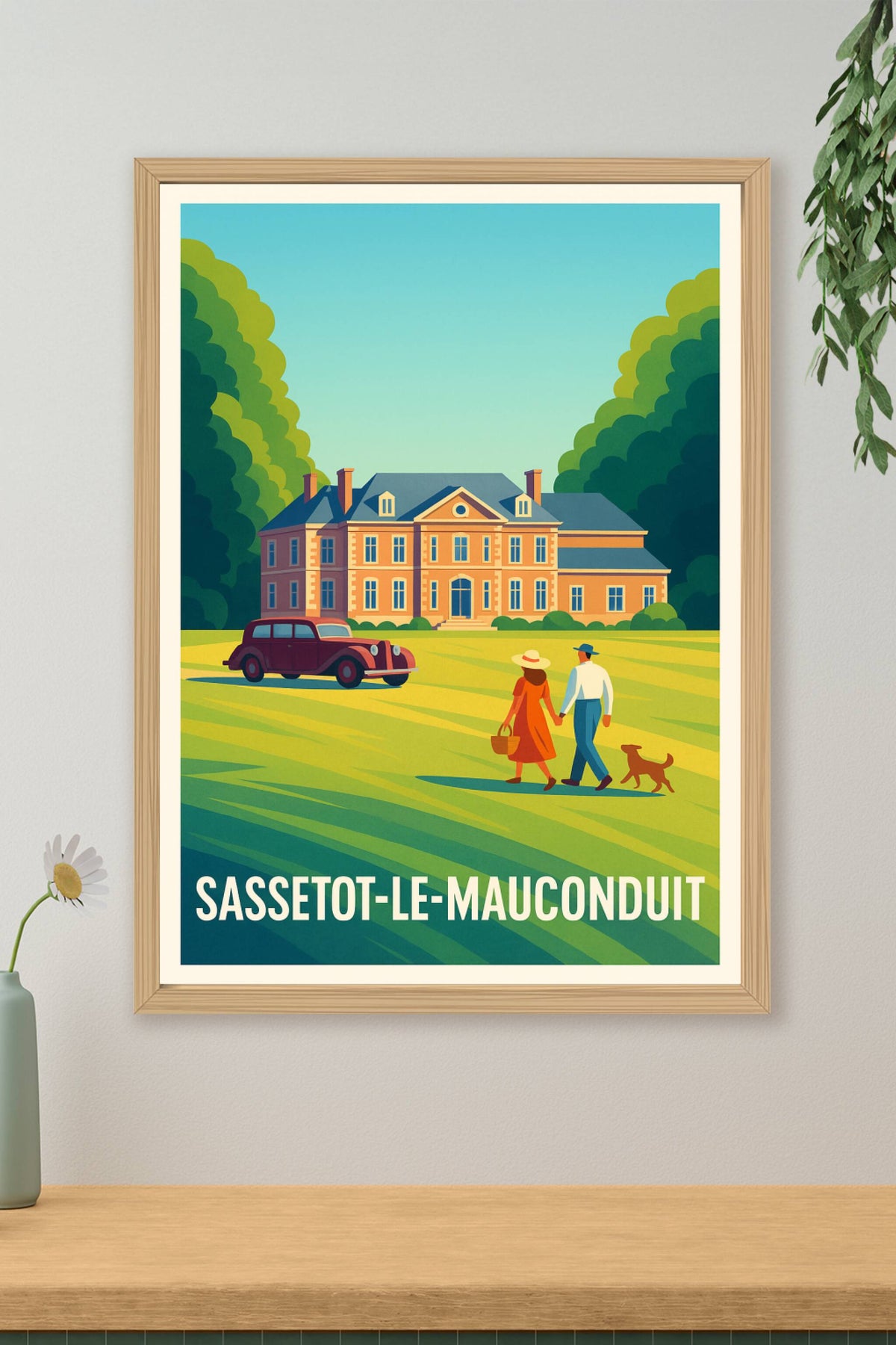 Affiche Sassetot-le-Mauconduit — Élégance et charme normand · poster d'art de Sassetot-le-Mauconduit