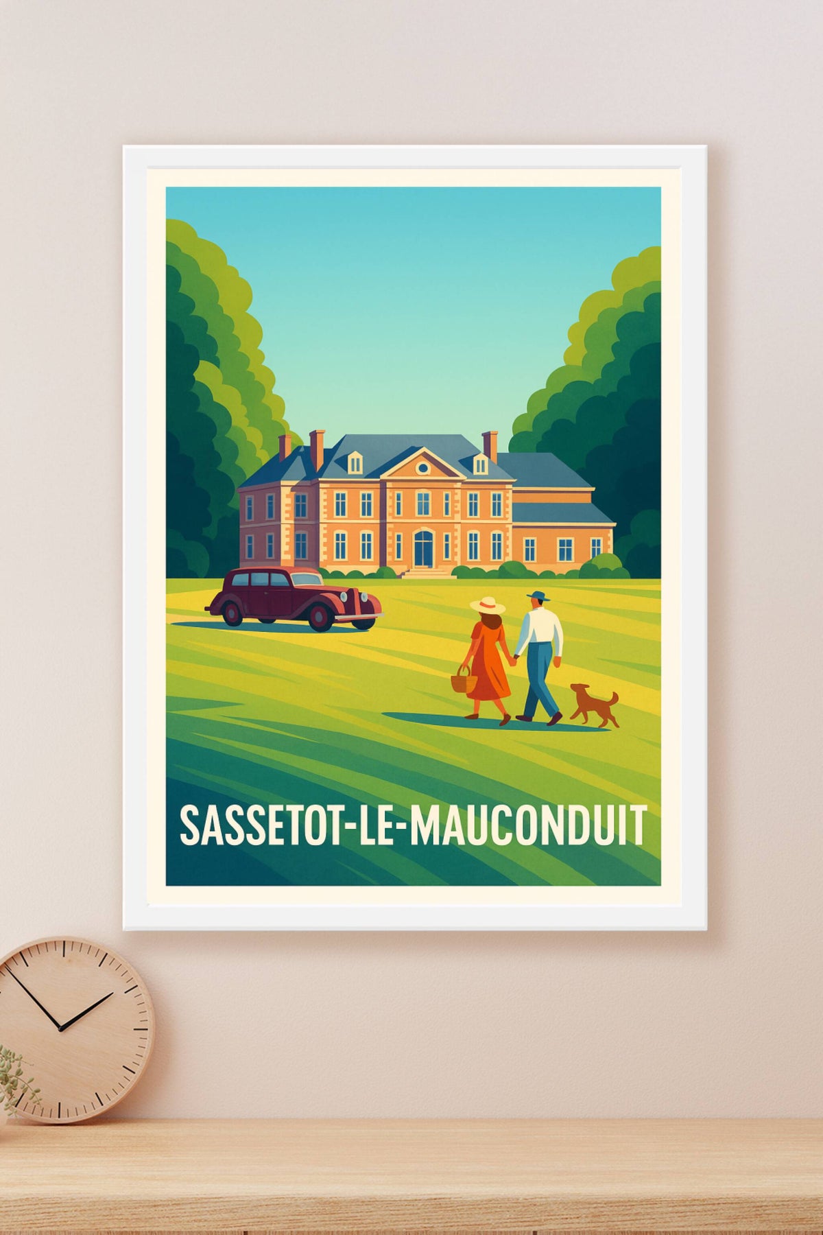 Affiche Sassetot-le-Mauconduit — Élégance et charme normand · poster d'art de Sassetot-le-Mauconduit