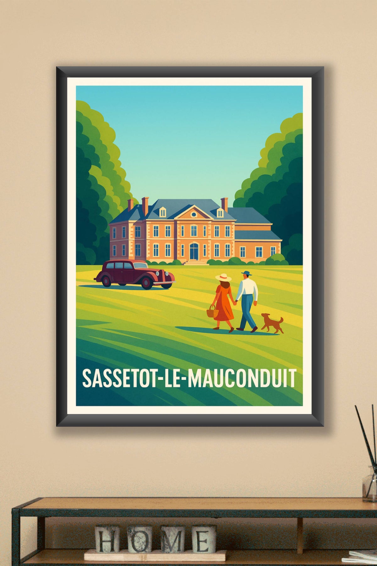 Affiche Sassetot-le-Mauconduit — Élégance et charme normand · poster d'art de Sassetot-le-Mauconduit