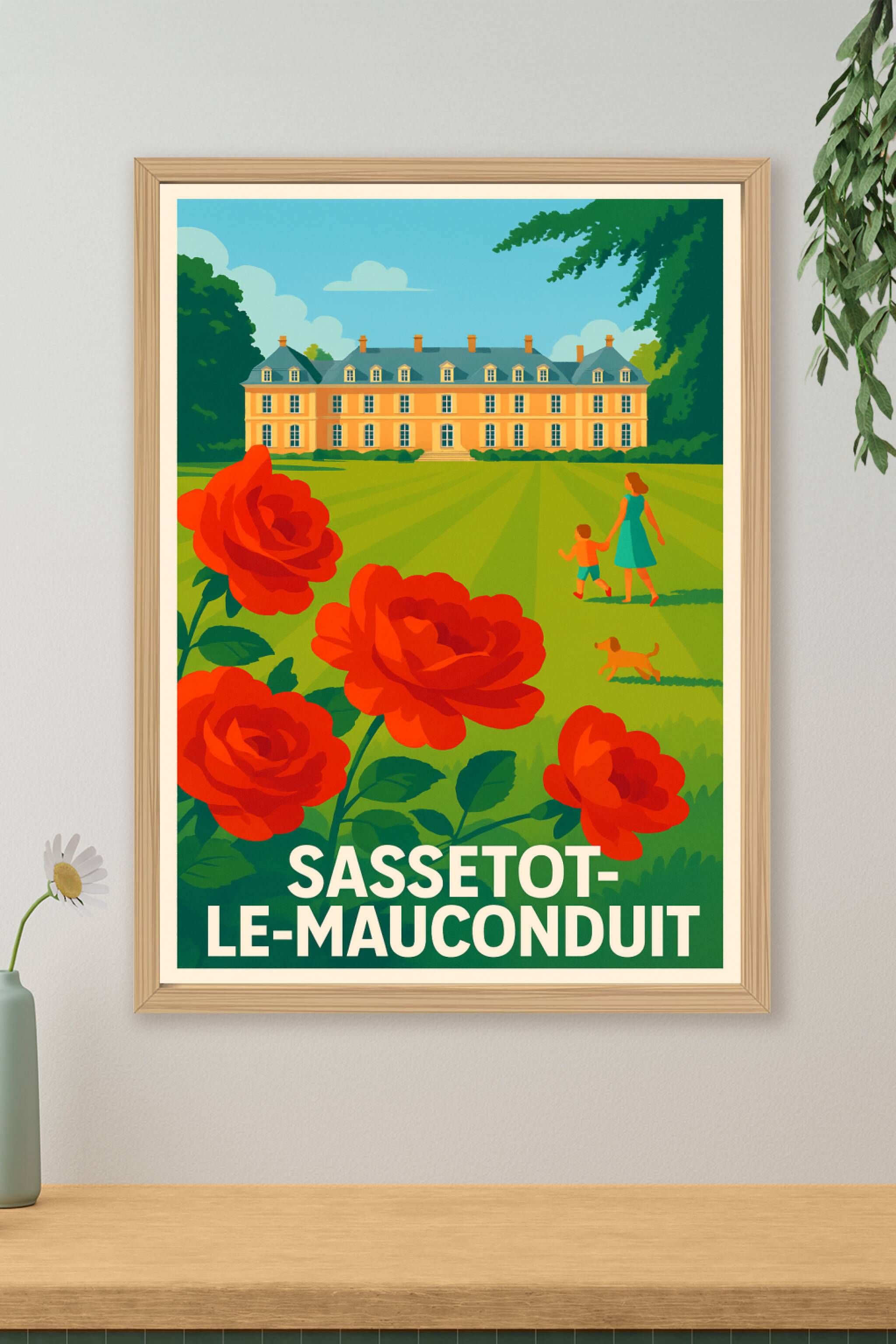 Affiche de Sassetot-le-Mauconduit - L'élégance de la campagne normande