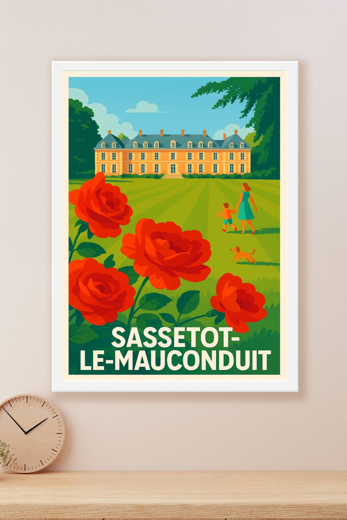 Affiche Sassetot-le-Mauconduit — L'élégance de la campagne normande · poster d'art de Sassetot-le-Mauconduit