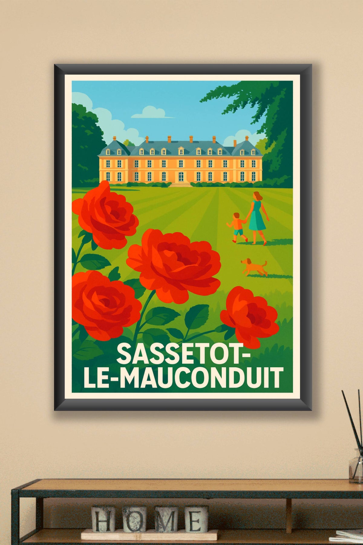 Affiche Sassetot-le-Mauconduit — L'élégance de la campagne normande · poster d'art de Sassetot-le-Mauconduit