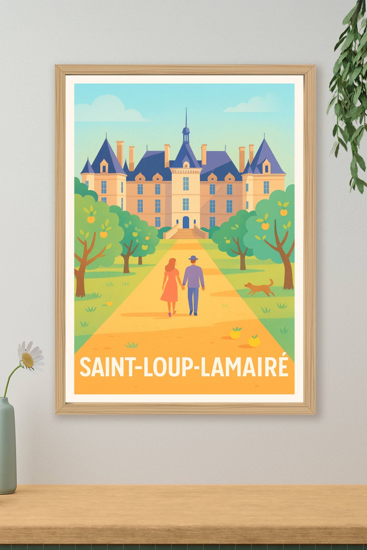 Affiche Saint-Loup-Lamaire — Balade au cœur d'un château emblématique · poster d'art de Saint-Loup-Lamaire