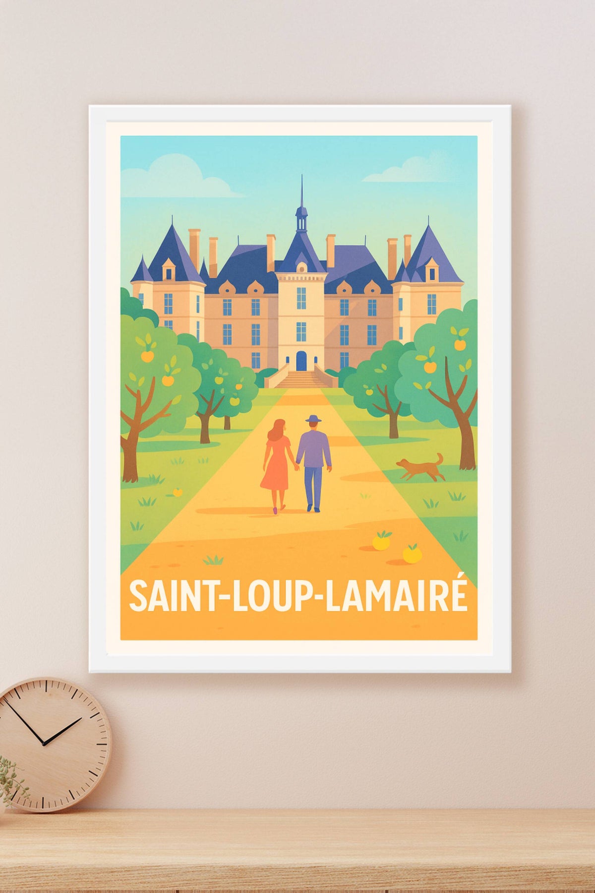 Affiche Saint-Loup-Lamaire — Balade au cœur d'un château emblématique · poster d'art de Saint-Loup-Lamaire