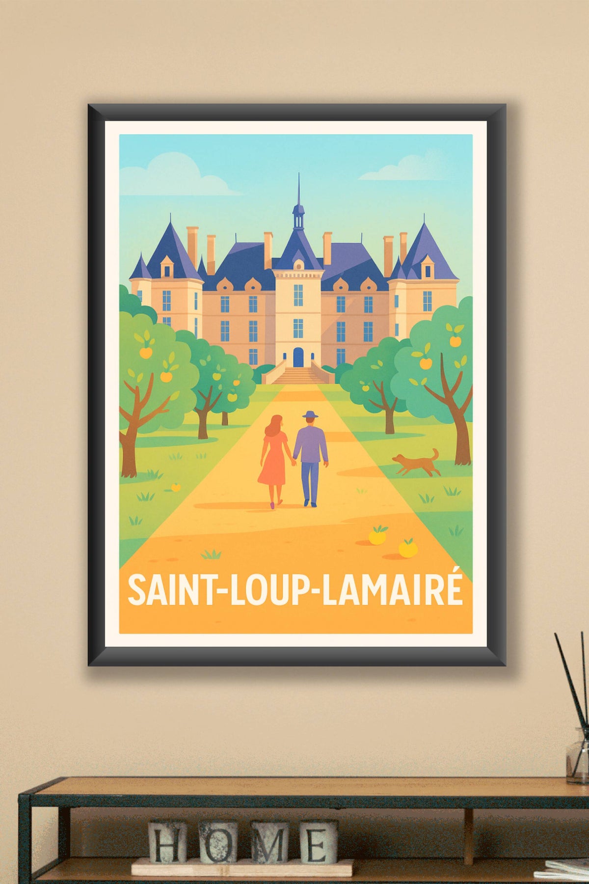 Affiche Saint-Loup-Lamaire — Balade au cœur d'un château emblématique · poster d'art de Saint-Loup-Lamaire